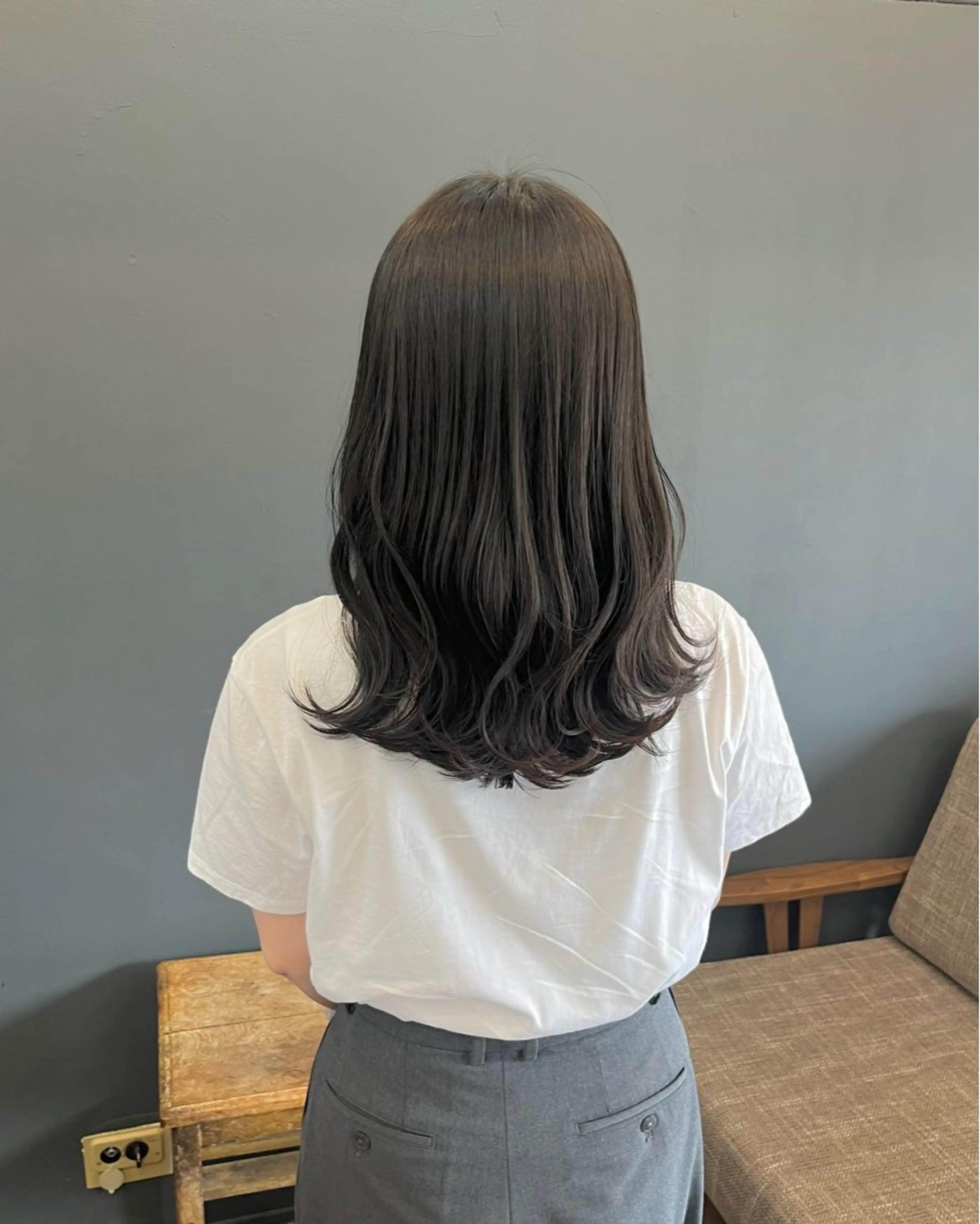 ロング カラー ヘアカラー 暗髪とオリーブ🌿 渡辺拓人のヘアスタイル