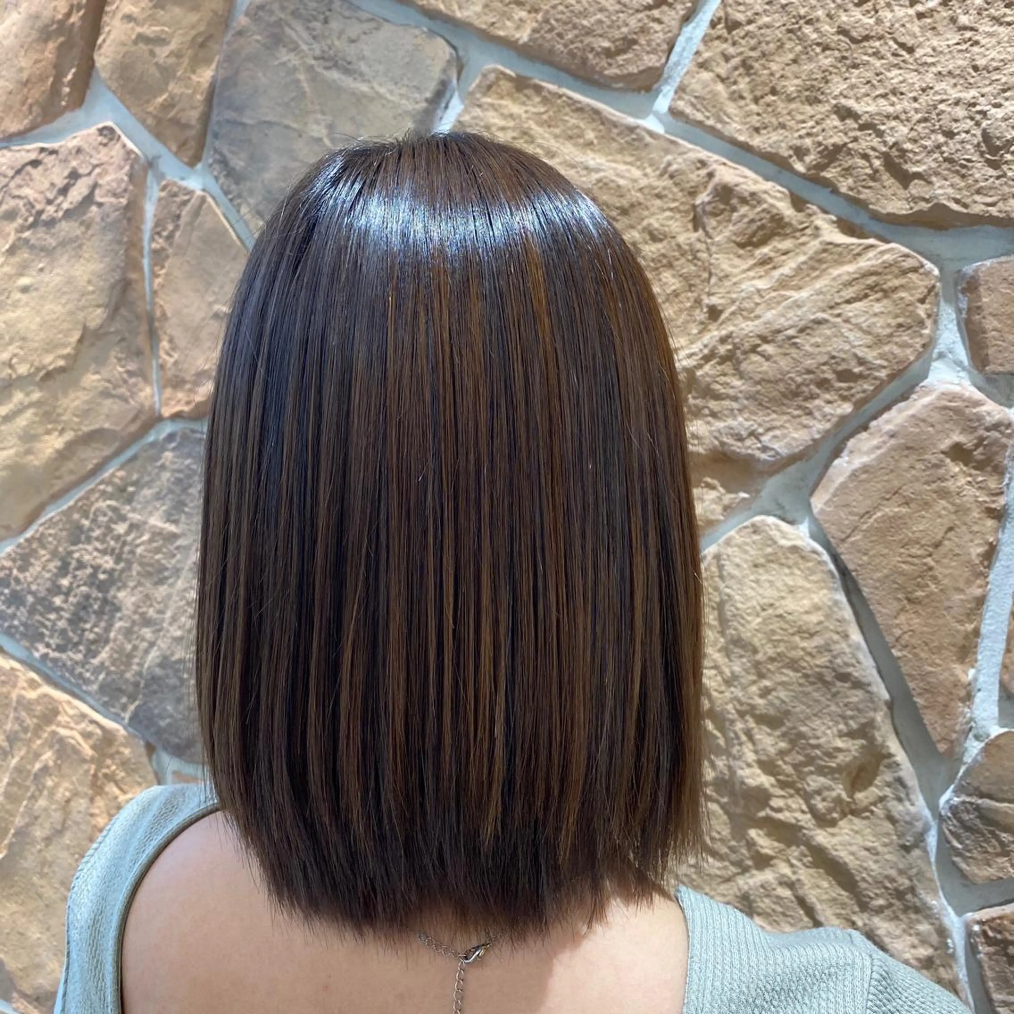 ミディアム 髪質改善 トリートメント 透明感カラー🌈 菊池 結衣のヘアスタイル