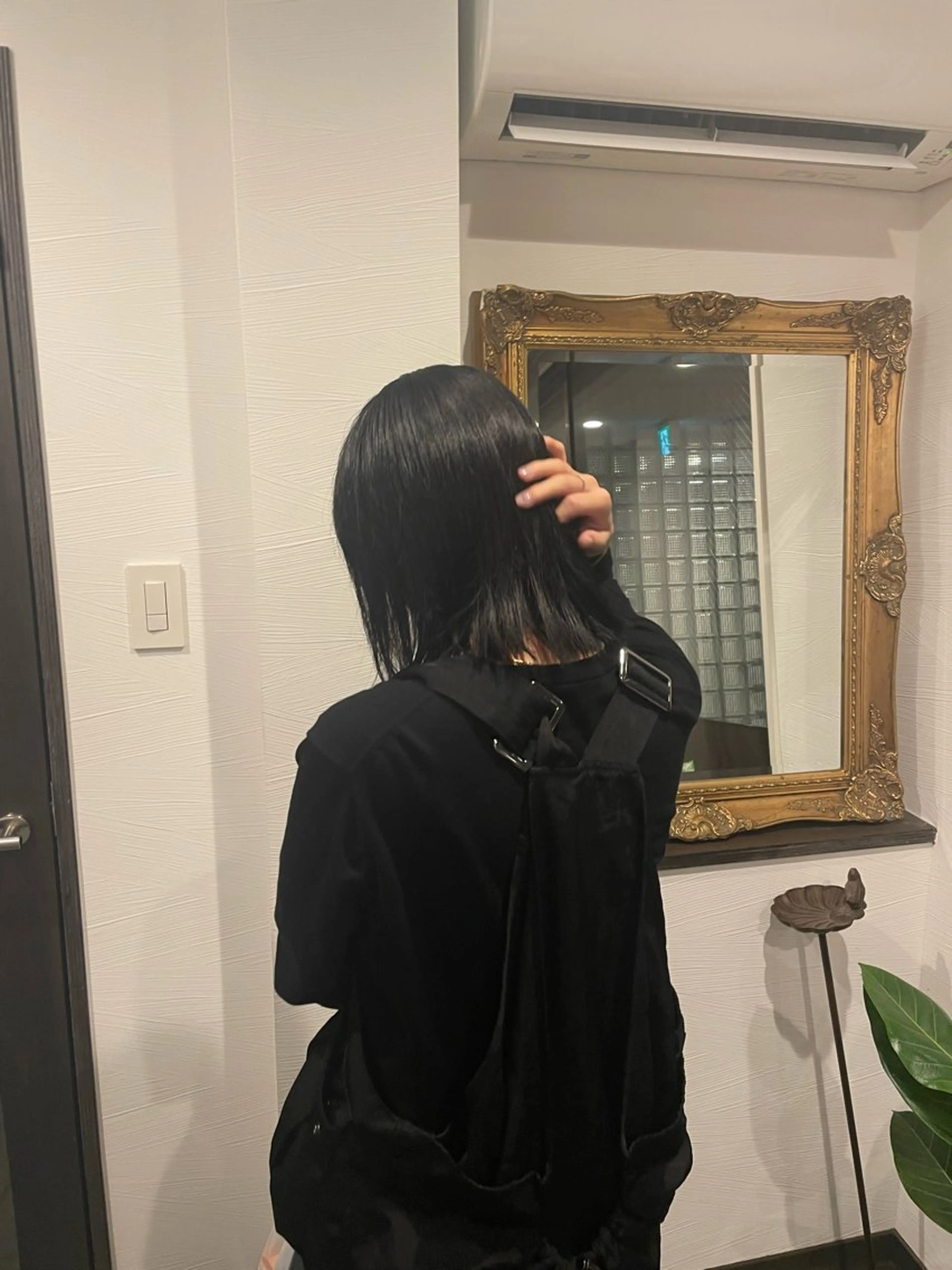 ミディアム カラー 酸性ストレート リ ノのヘアスタイル