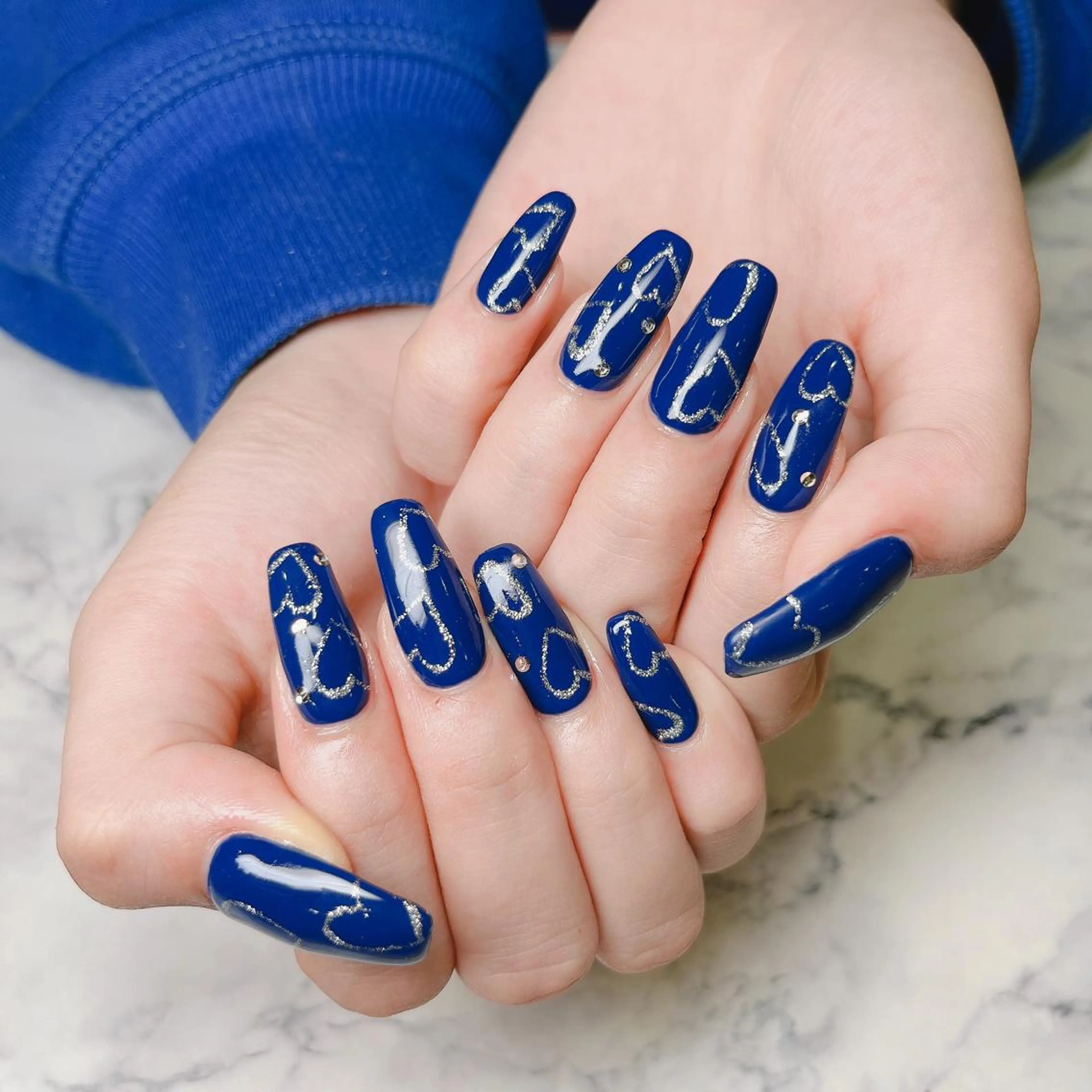 ネイル ジェルネイル ハート ラメ(グリッター) Nail salon Stellaのネイルデザイン