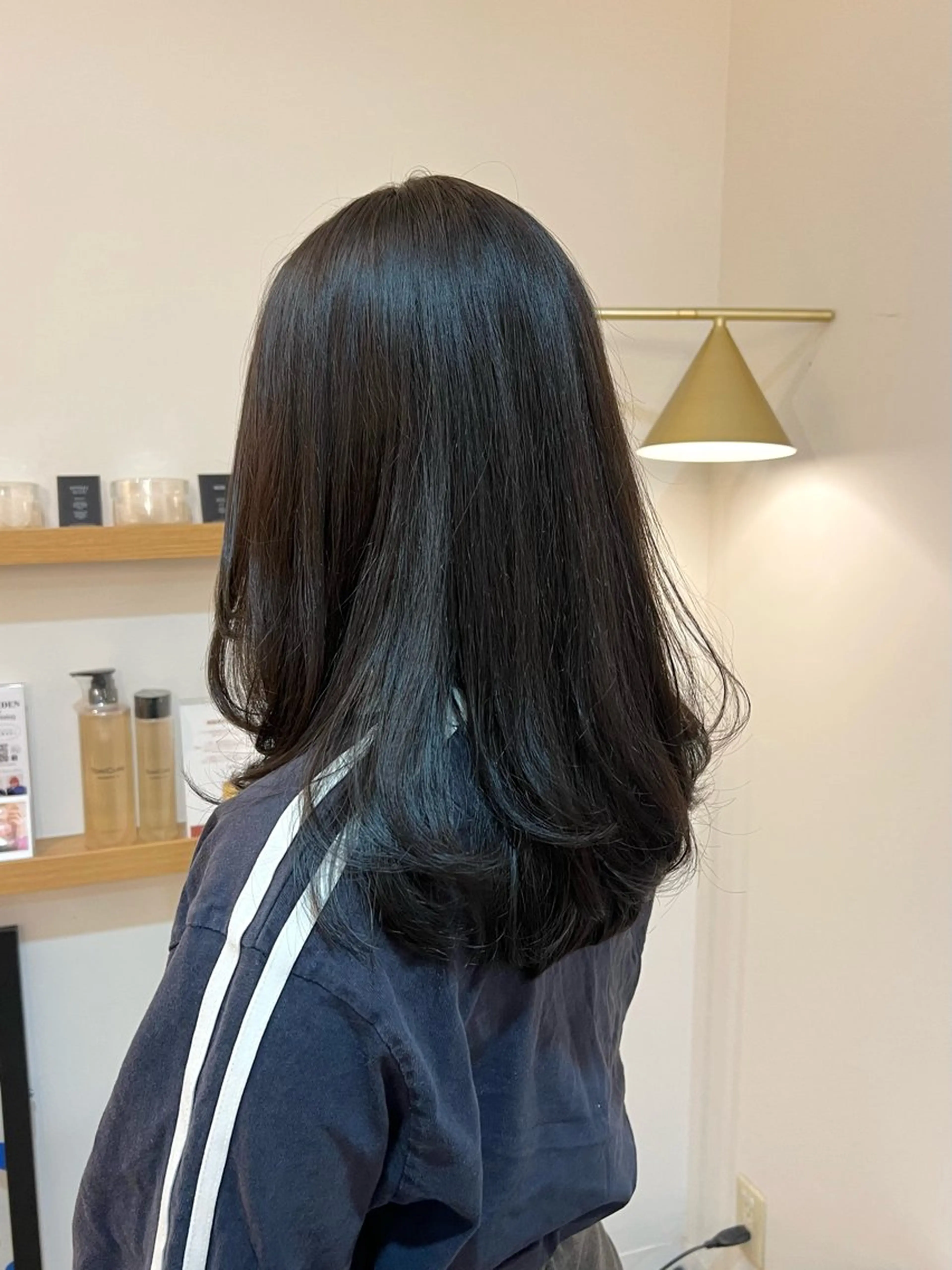 セミロング カラー ベージュカラー ブリーチ 透明感カラー ダブルカラー グレージュ ヘアカラー 艶カラー/透明感 /ヒグチアオイのヘアスタイル