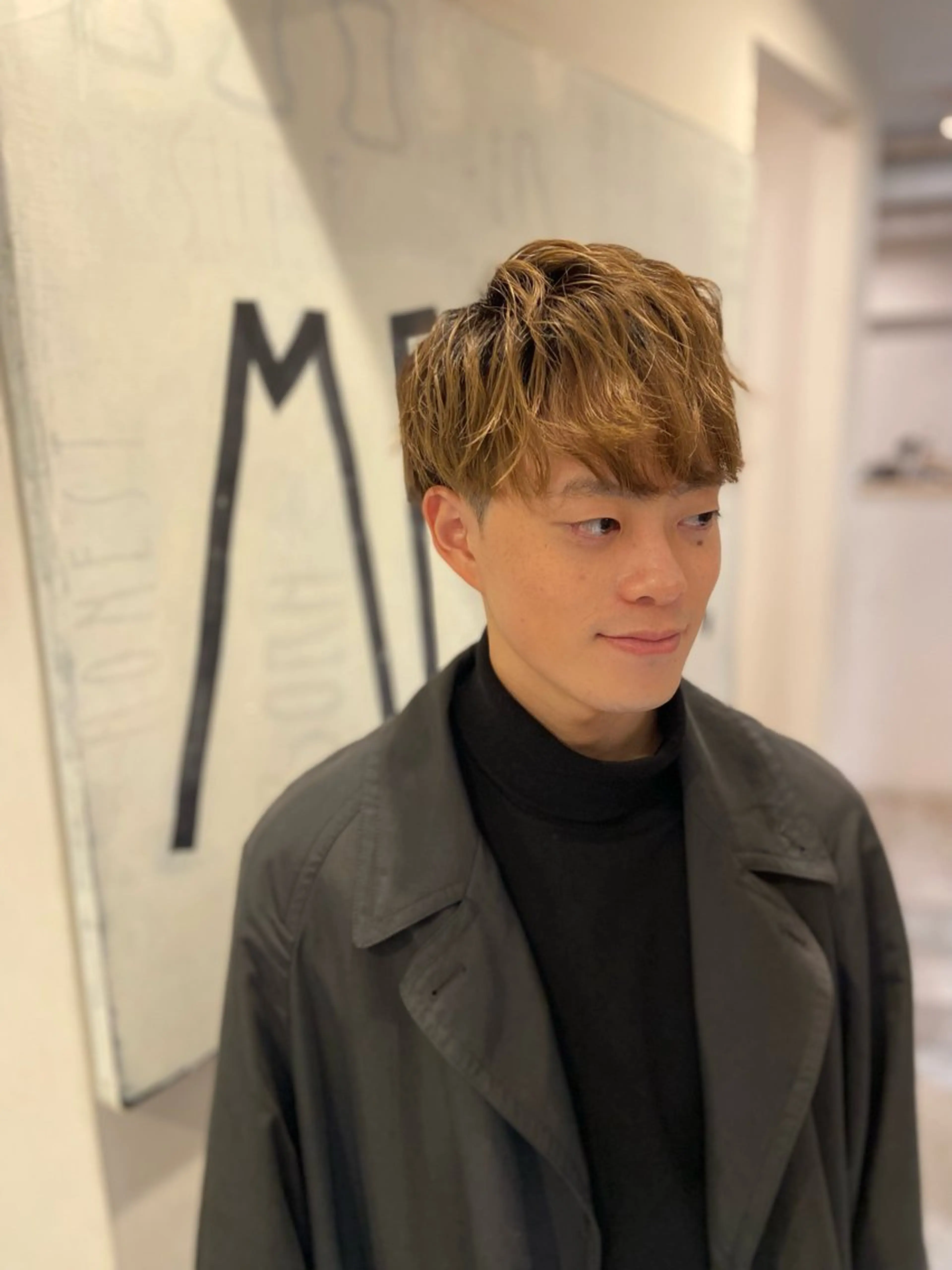 ショート カラー パーマ ヘアアレンジ メンズ メンズパーマ カット ちこ .のヘアスタイル