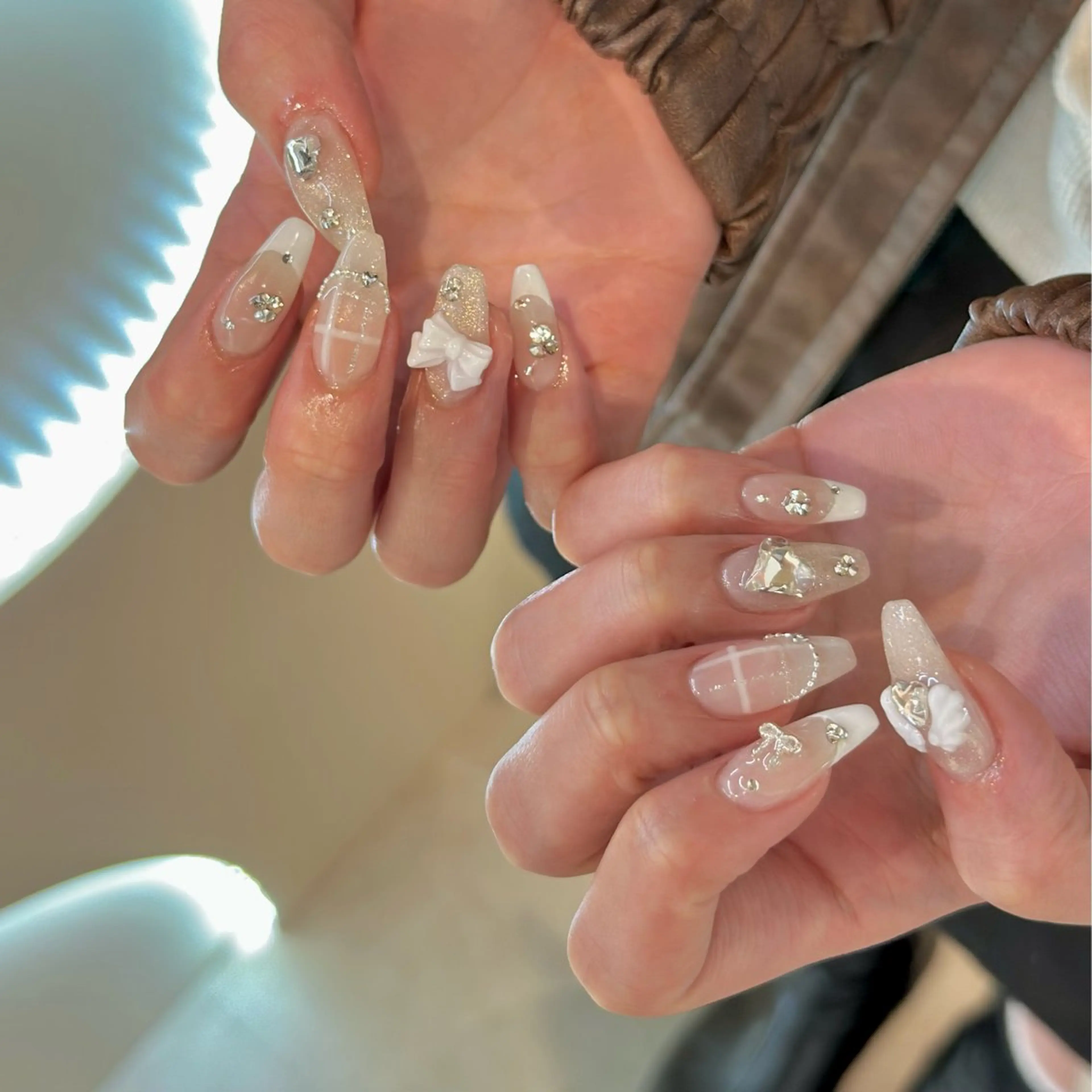 ネイル 長さ出し フレンチネイル ジェルネイル ロングネイル マグネットネイル ハンドネイル fukuyasu rikaのネイルデザイン