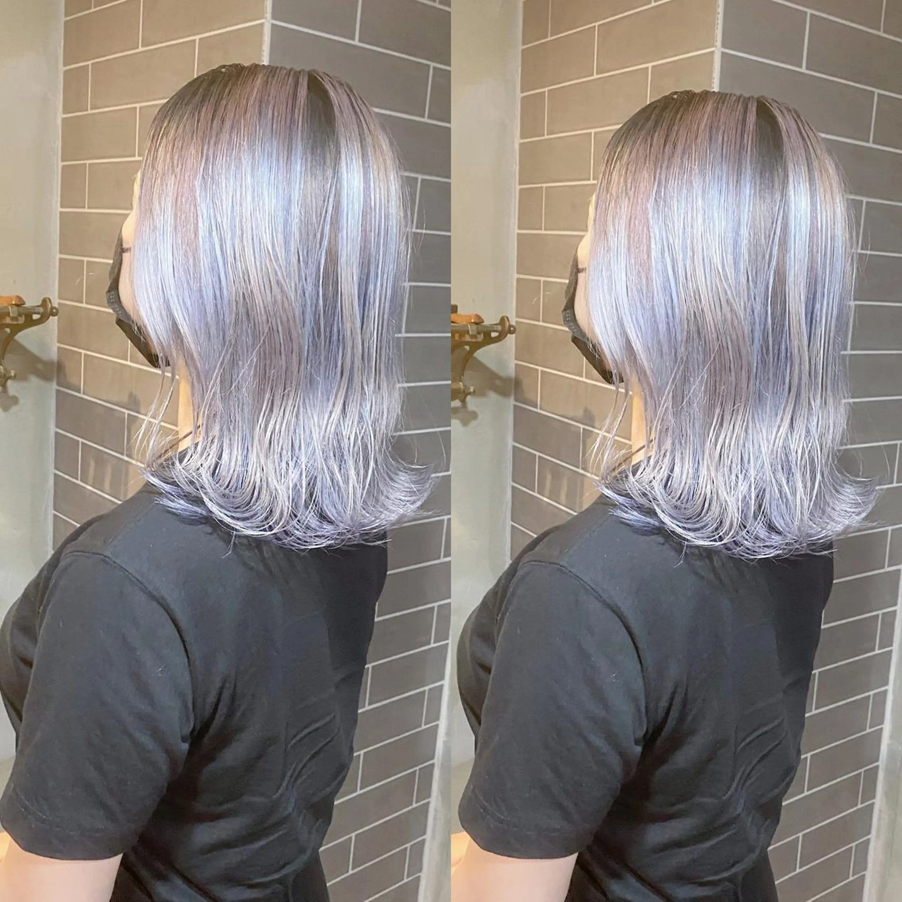 ミディアム カラー ヘアカラー yoriダブルカラー 代表すがわらのヘアスタイル