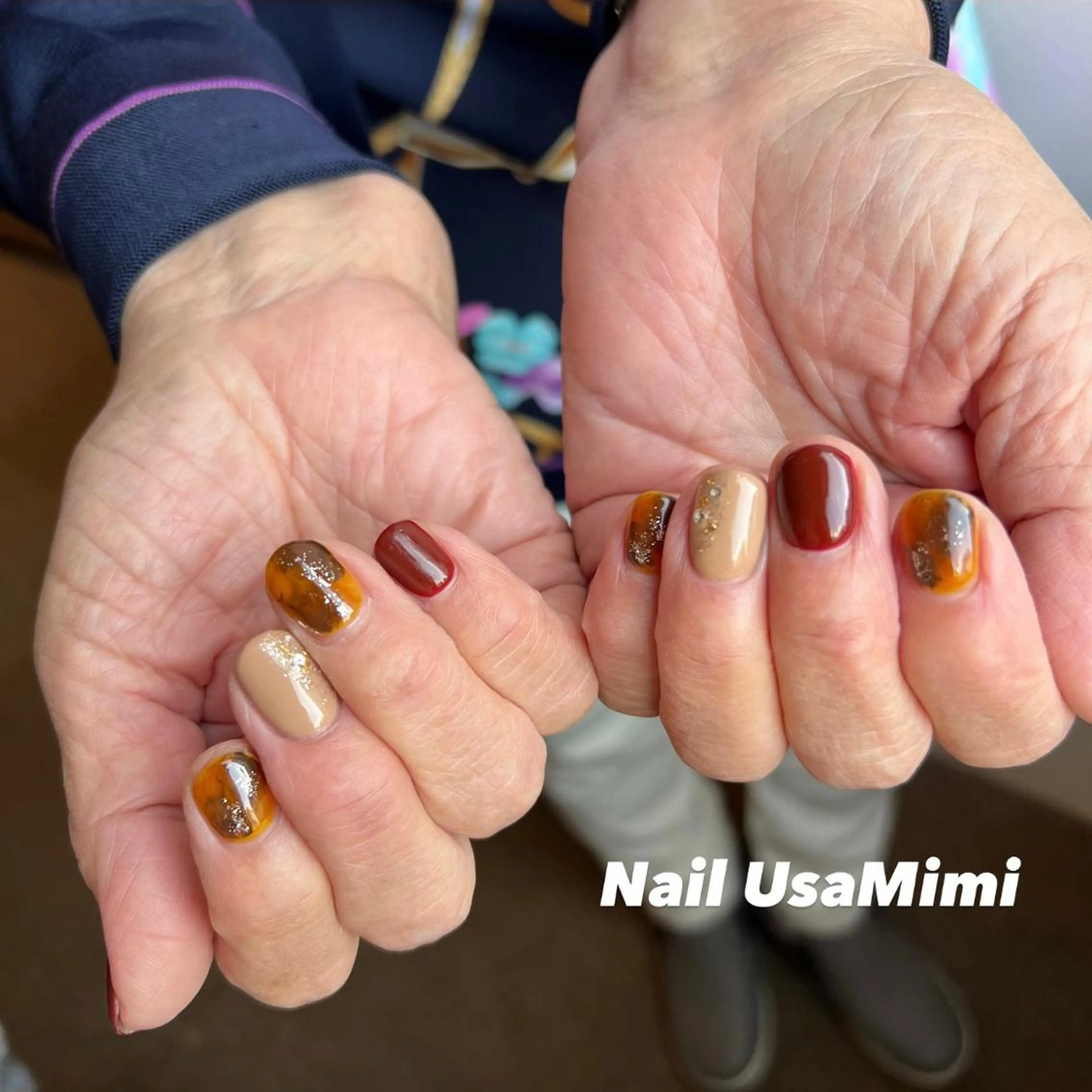 ネイル クリアネイル フットネイル ジェルネイル マグネットネイル 持ち込み 本町ネイルNail UsaMimiのネイルデザイン