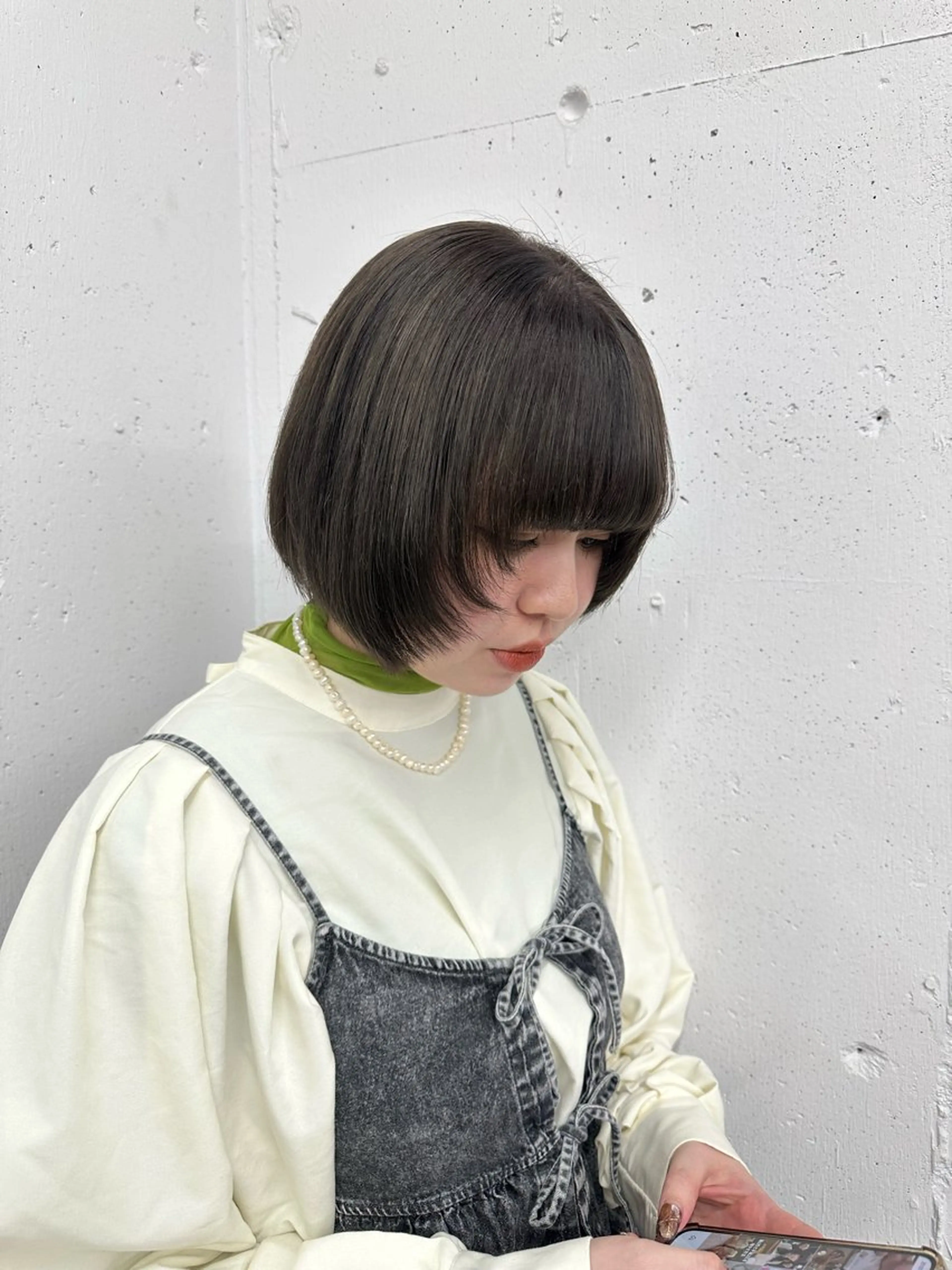 カラー 透明感カラー グレージュ ミルクティーグレージュ 増田 百花のヘアスタイル