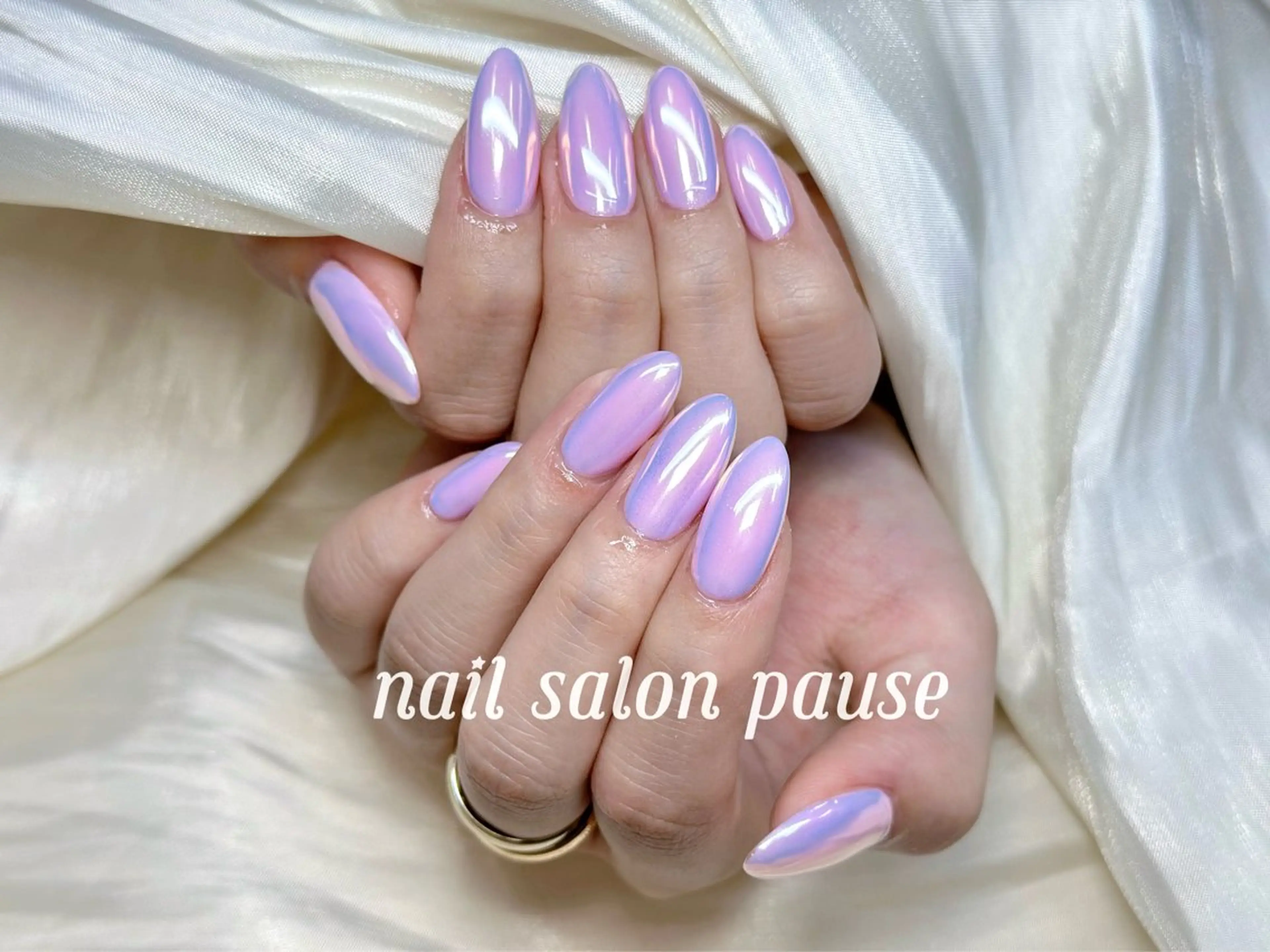 ネイル ミラーネイル nail salon pause✨のネイルデザイン
