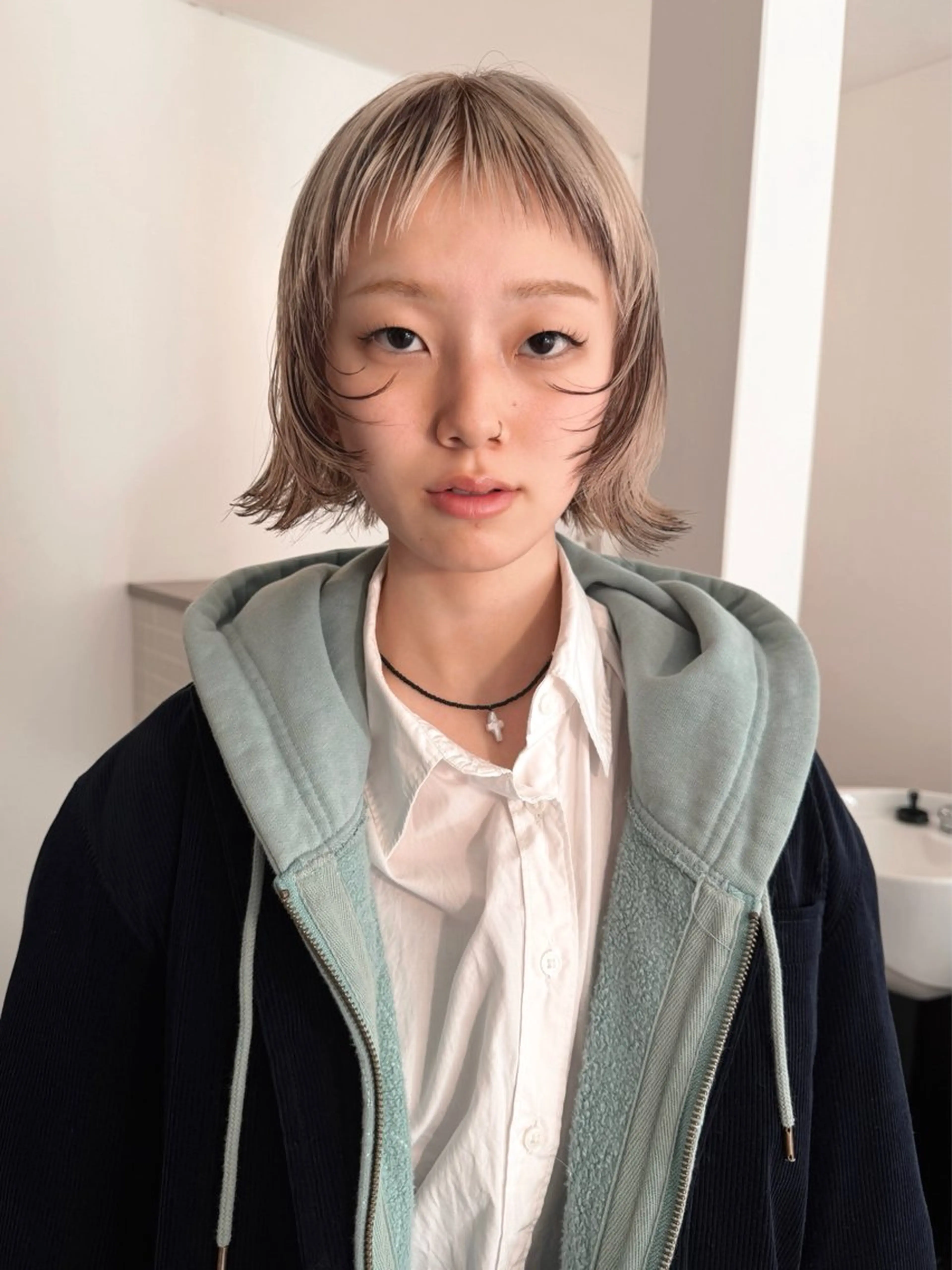 ショート カラー デザインカラー ボブ カット ヘアカラー トリートメント Kaito🐶/ボブ /レイヤー/デザインのヘアスタイル