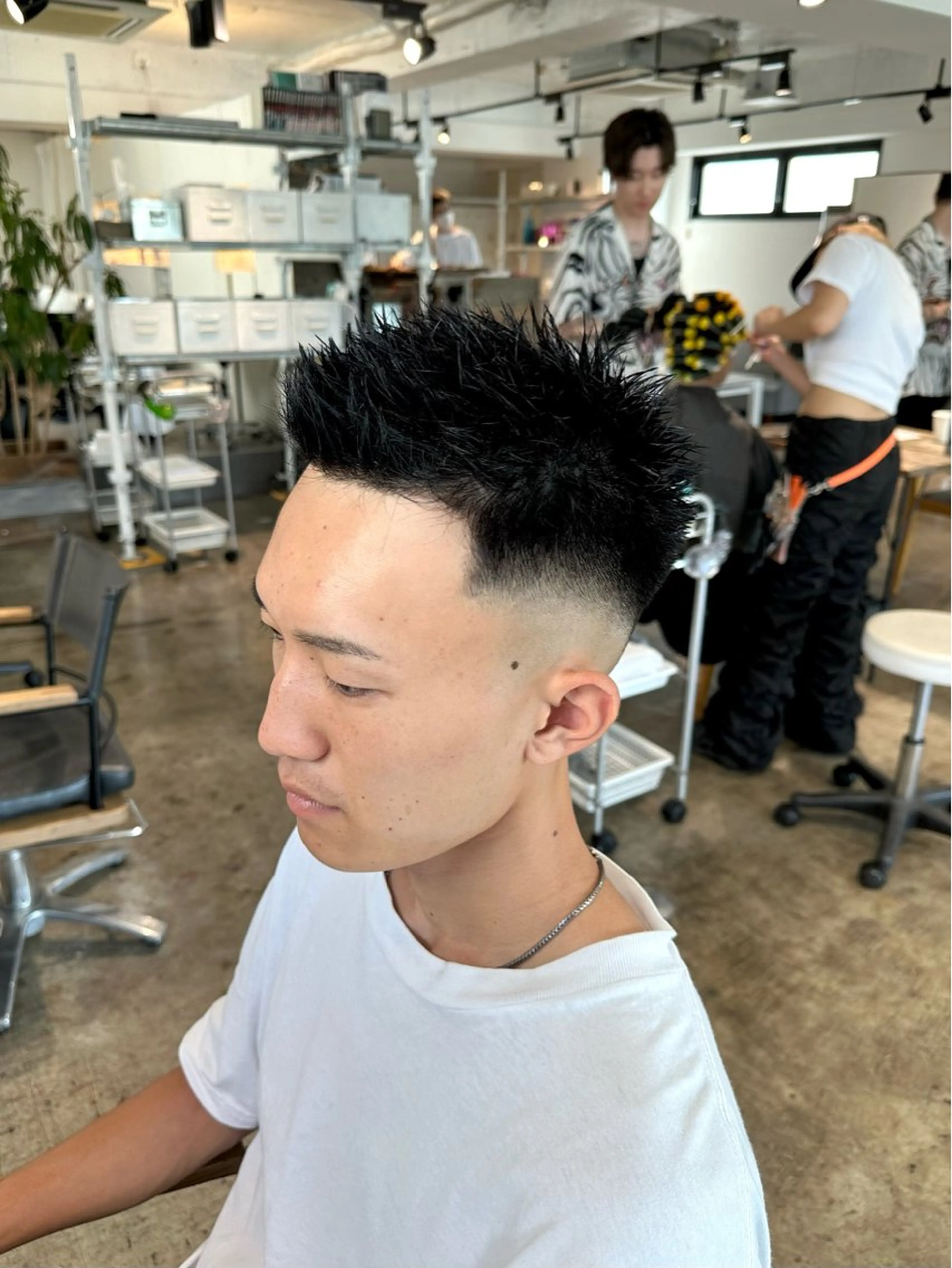 メンズ フェードカット メンズパーマ スパイキーショート 刈り上げ カット 骨格補正施術/メンズ 専門美容師/YUYAのヘアスタイル