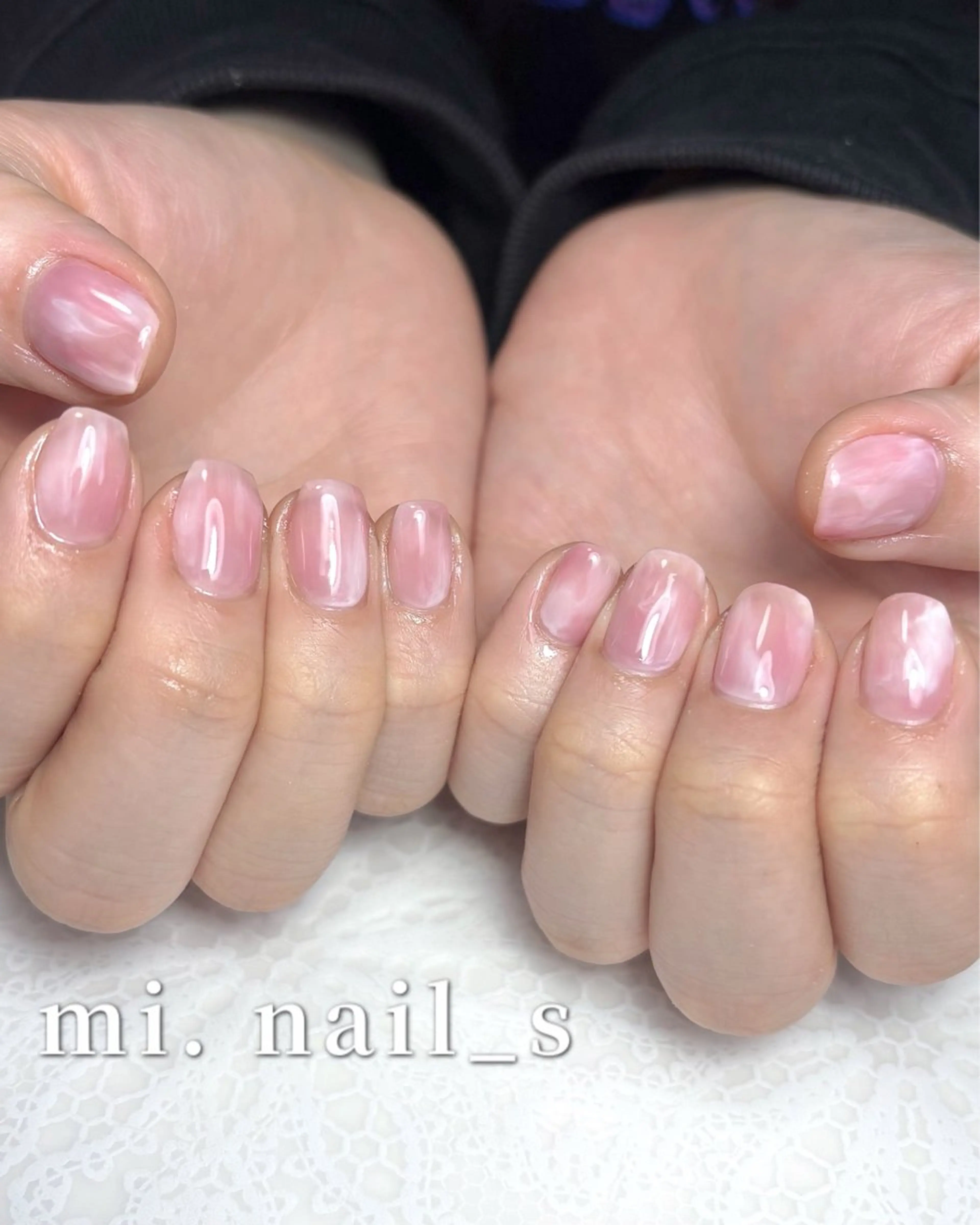 ネイル 大理石ネイル(マーブル) ニュアンスネイル ハンドネイル Cocorium_ sasakiのネイルデザイン