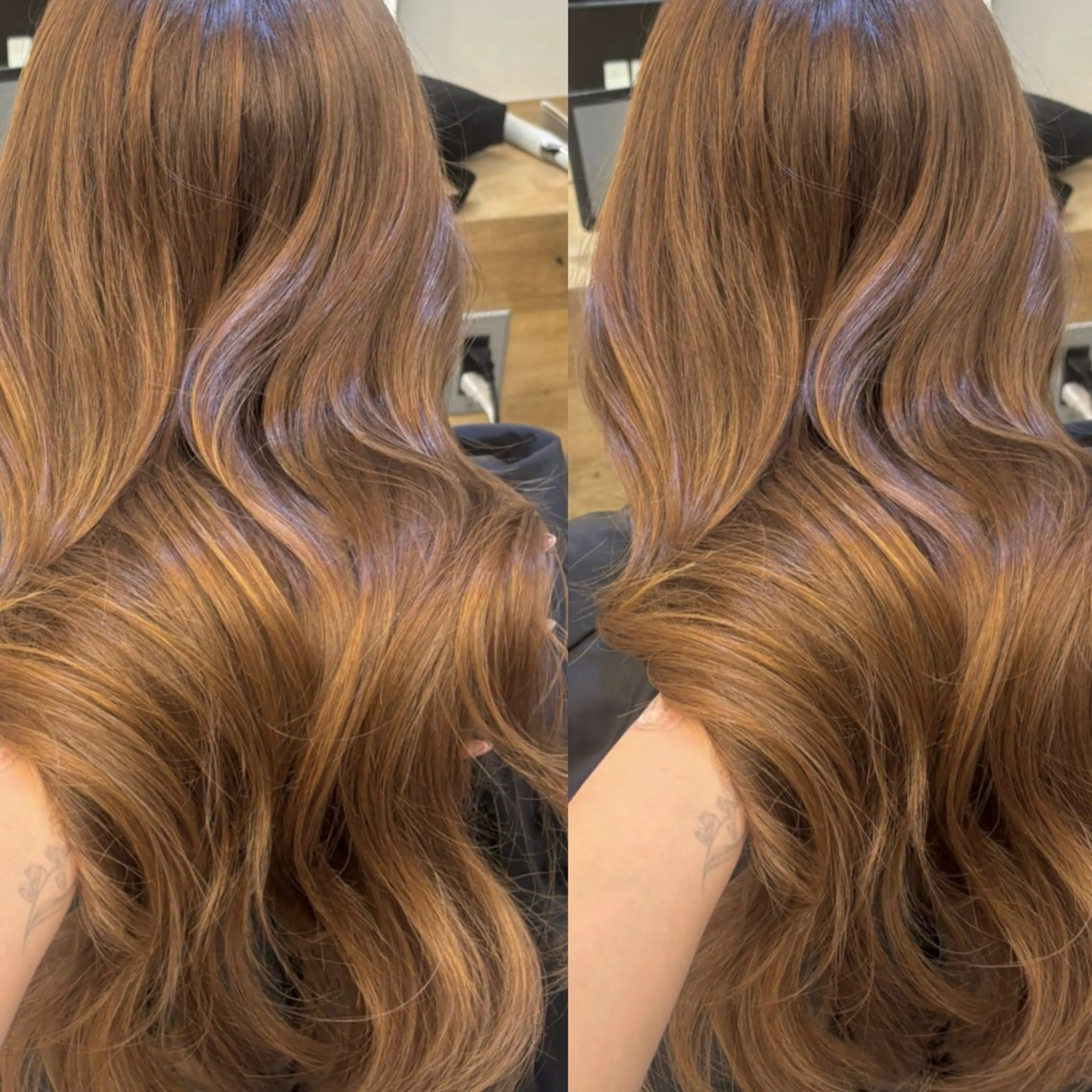 ロング カラー ヘアアレンジ ベージュカラー ブリーチ ダブルカラー ヘーゼル ブリーチなしカラー カット ヘアカラー トリートメント 韓国🇰🇷透明感 ERIのヘアスタイル