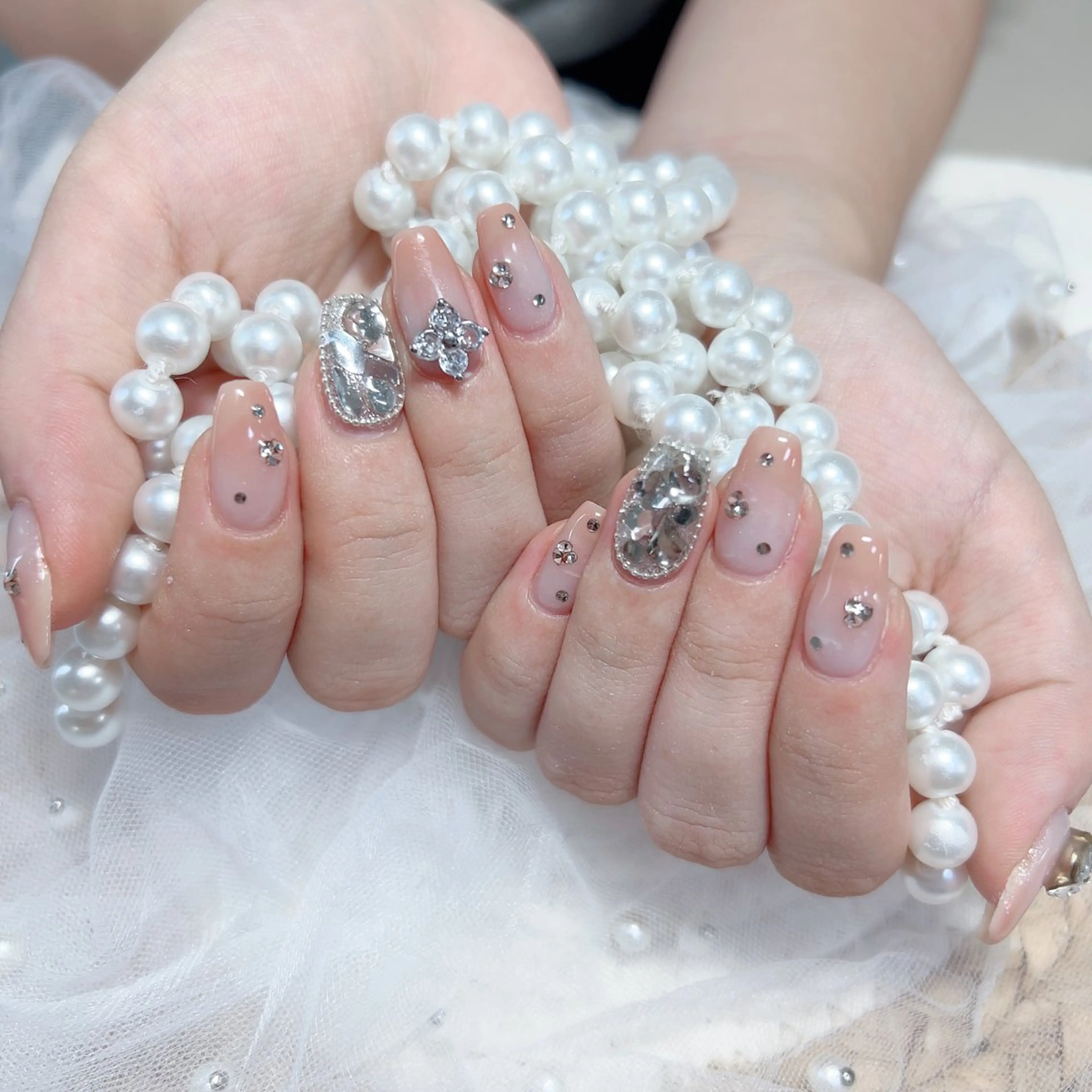 ネイル ハンドネイル M🌷nail 長さだし専門店のネイルデザイン