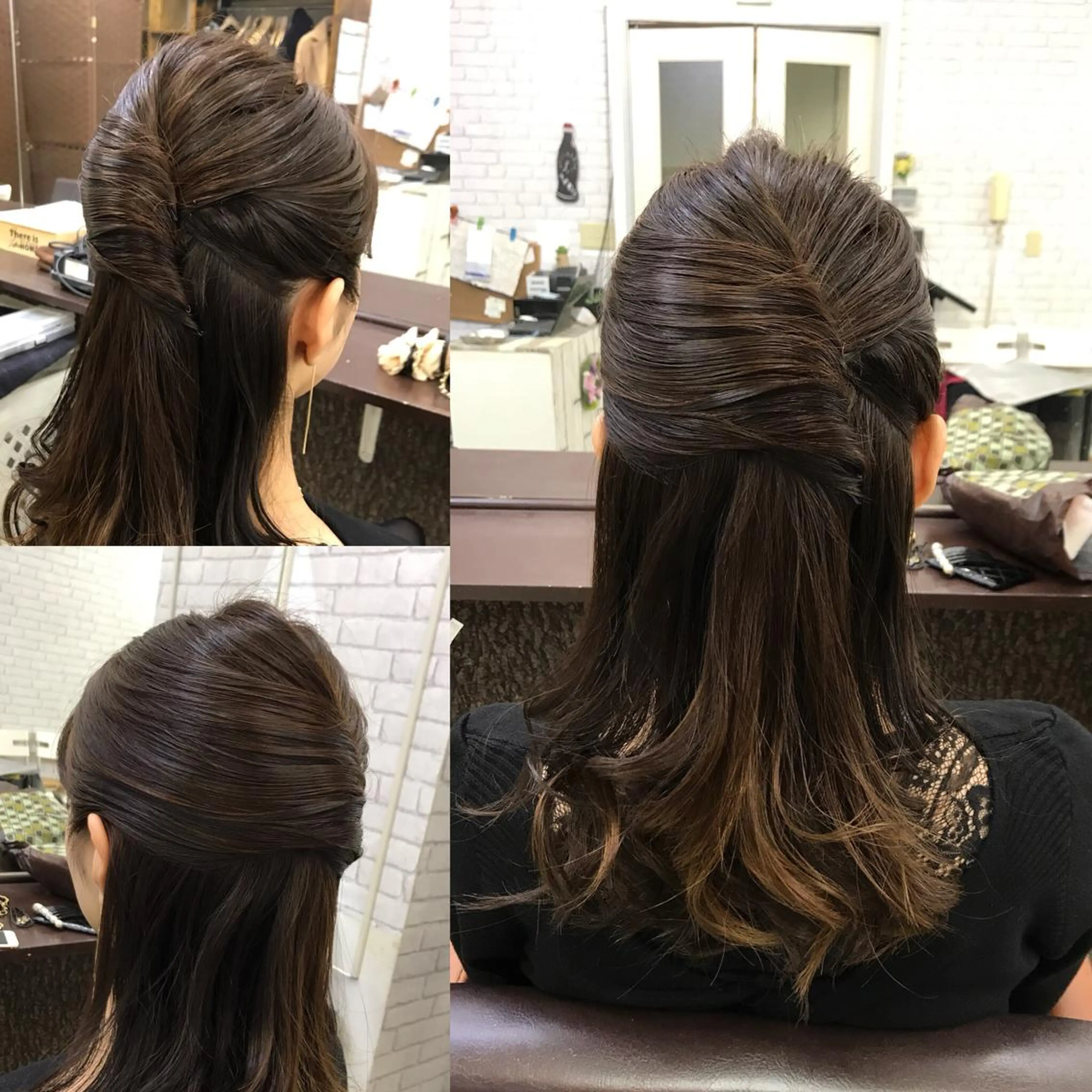 セミロング ヘアアレンジ ハーフアップ 大賀 海夕の眉毛・アイブロウイメージ