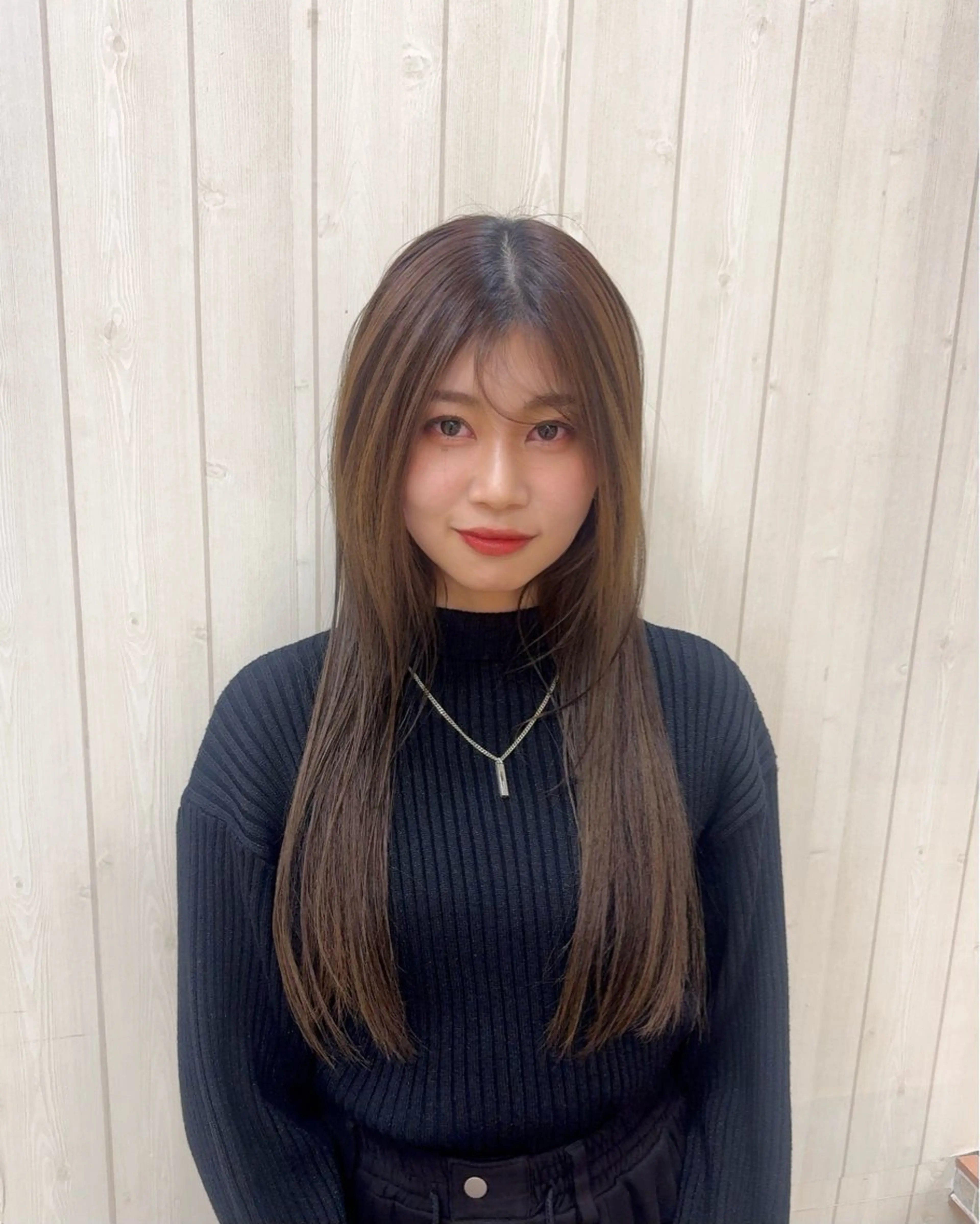 ロング カラー たなか ゆうなのヘアスタイル