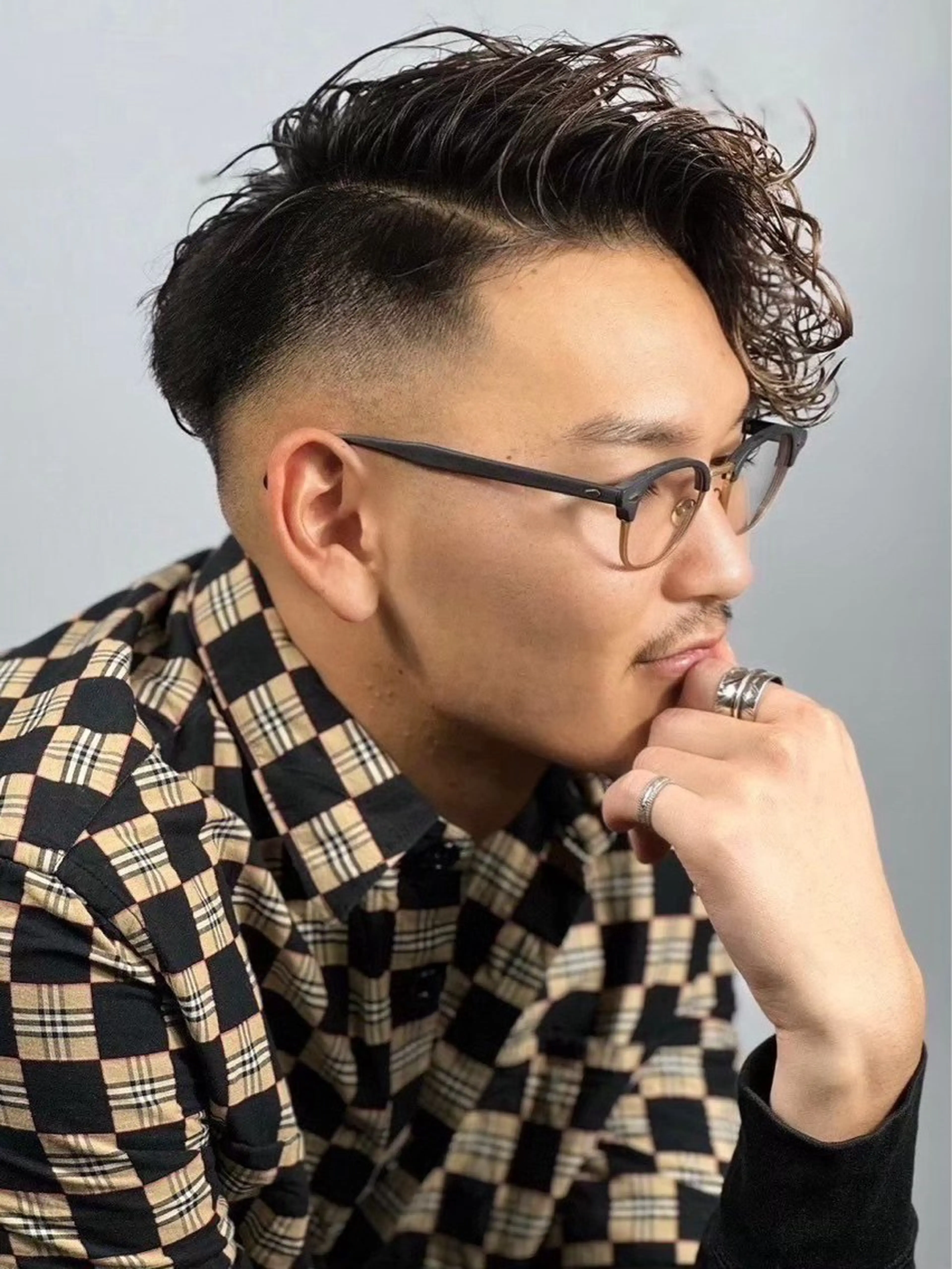 ショート パーマ ヘアアレンジ メンズ カット パーマ ヒロ銀座ヘアーサロン東京八重洲所属・⚡️メンズ特化⚡️ 倉林 隼大のヘアスタイル