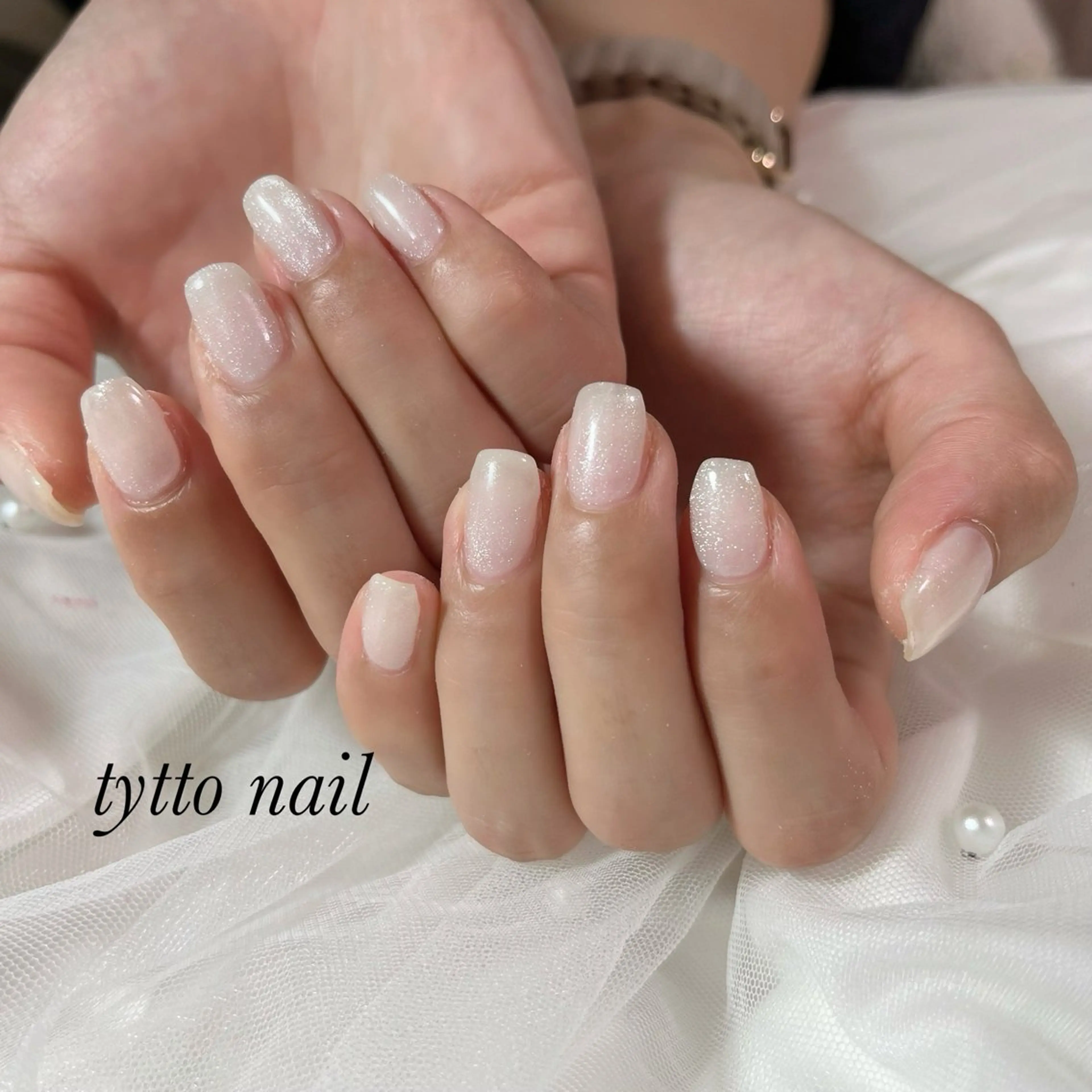 ネイル ガーリー ラメ(グリッター) マグネットネイル オフィスネイル ワンカラーネイル tytto nail ❤︎‪‪eri‪‪のネイルデザイン