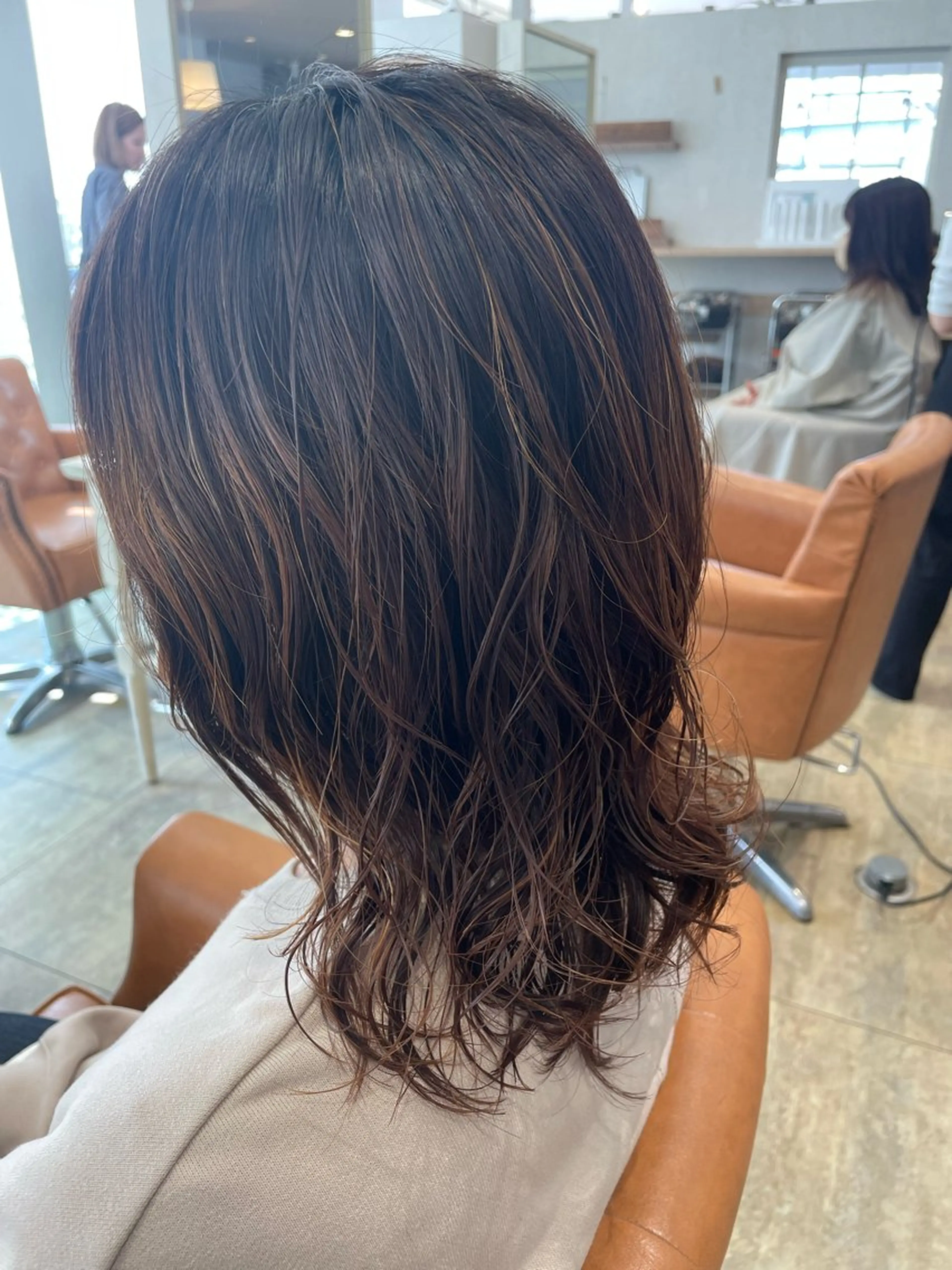 セミロング パーマ bisou_ SAEのヘアスタイル