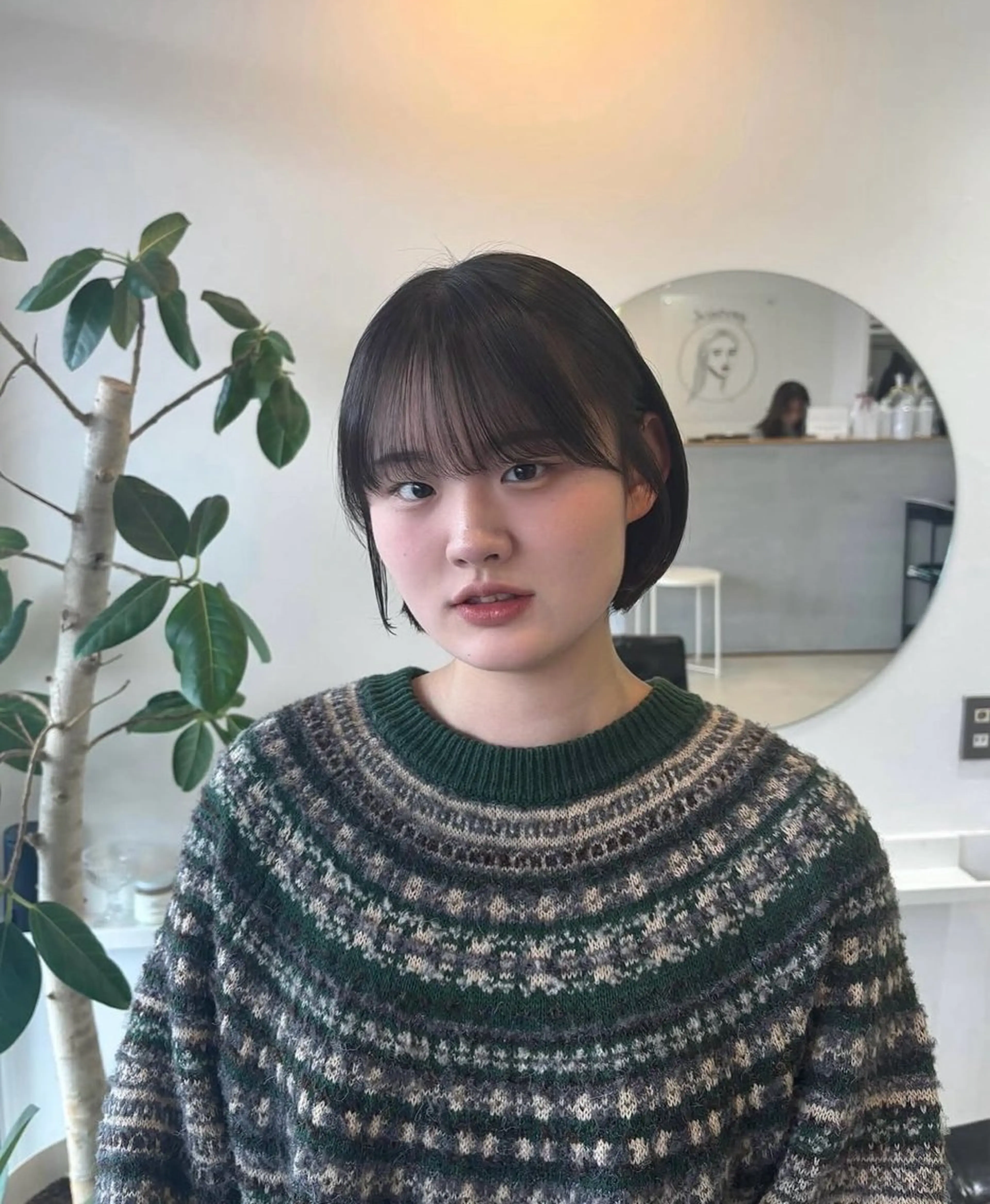 ショート カラー ボブ 顔周りカット カット enrich / キタガワ カノンのヘアスタイル