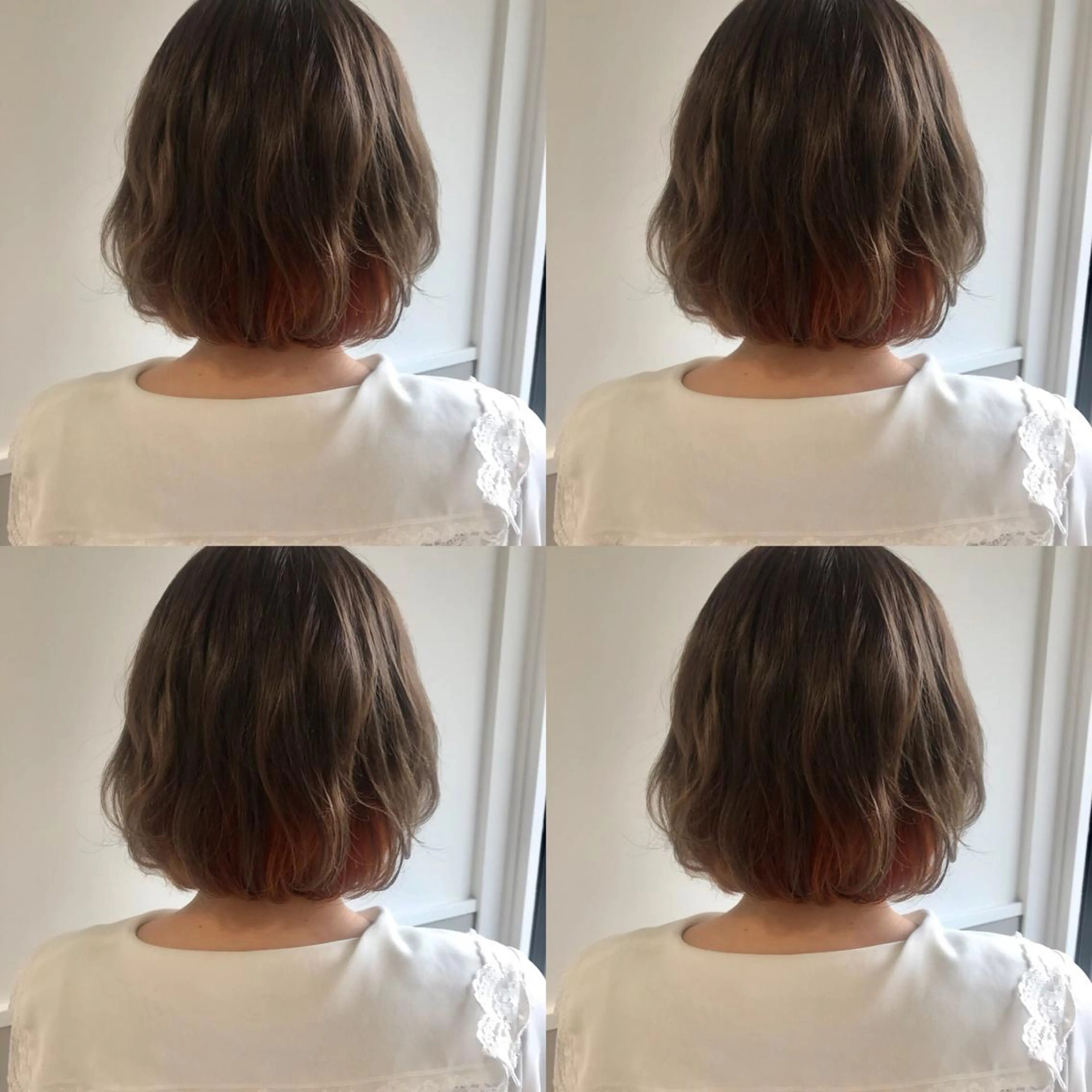 ミディアム カラー 小栗 麻衣のヘアスタイル