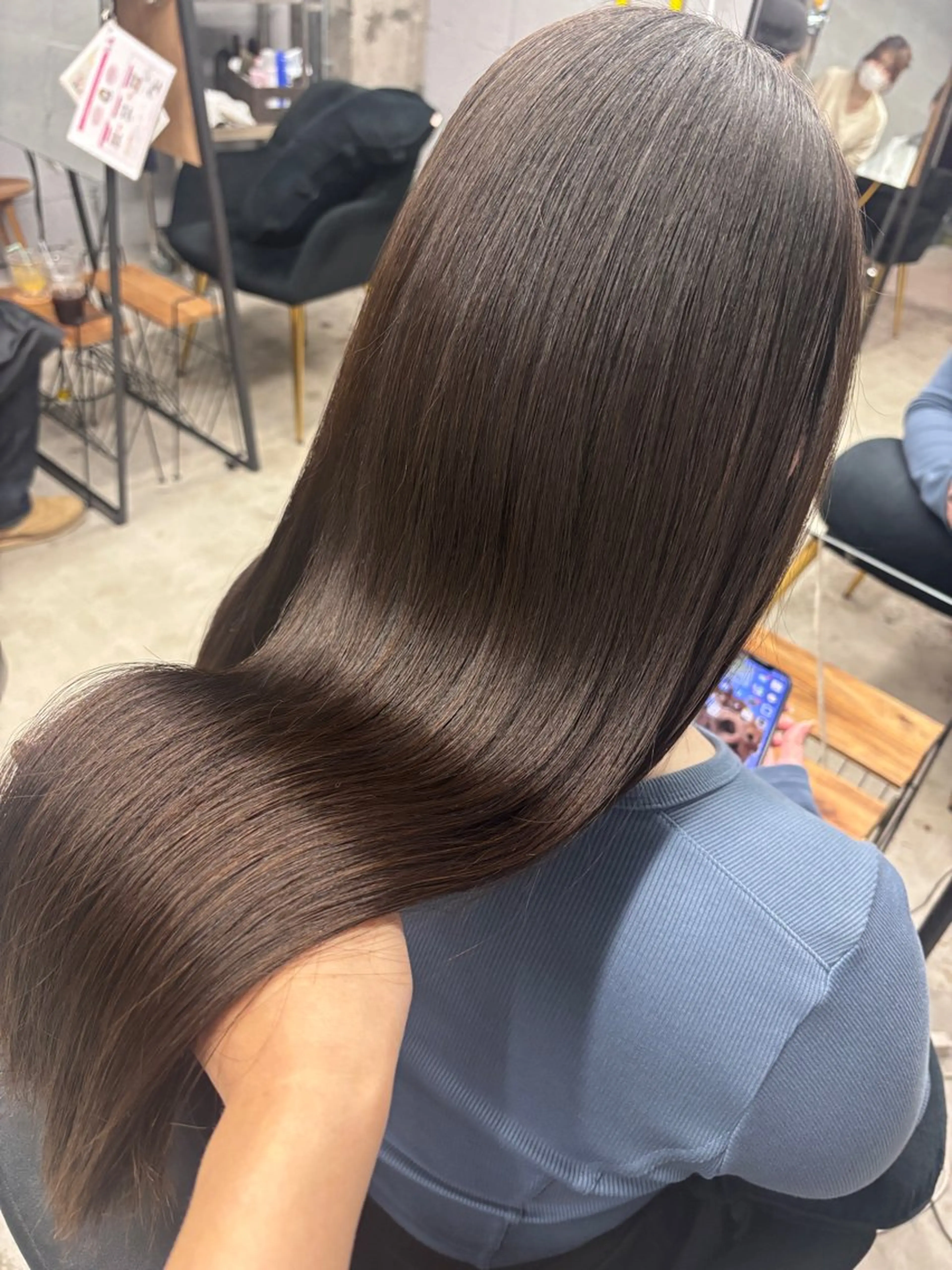 ロング 髪質改善 縮毛矯正 ヘアカラー 縮毛矯正 透明感ｶﾗｰ🫧 Rico💗空き🈶のヘアスタイル