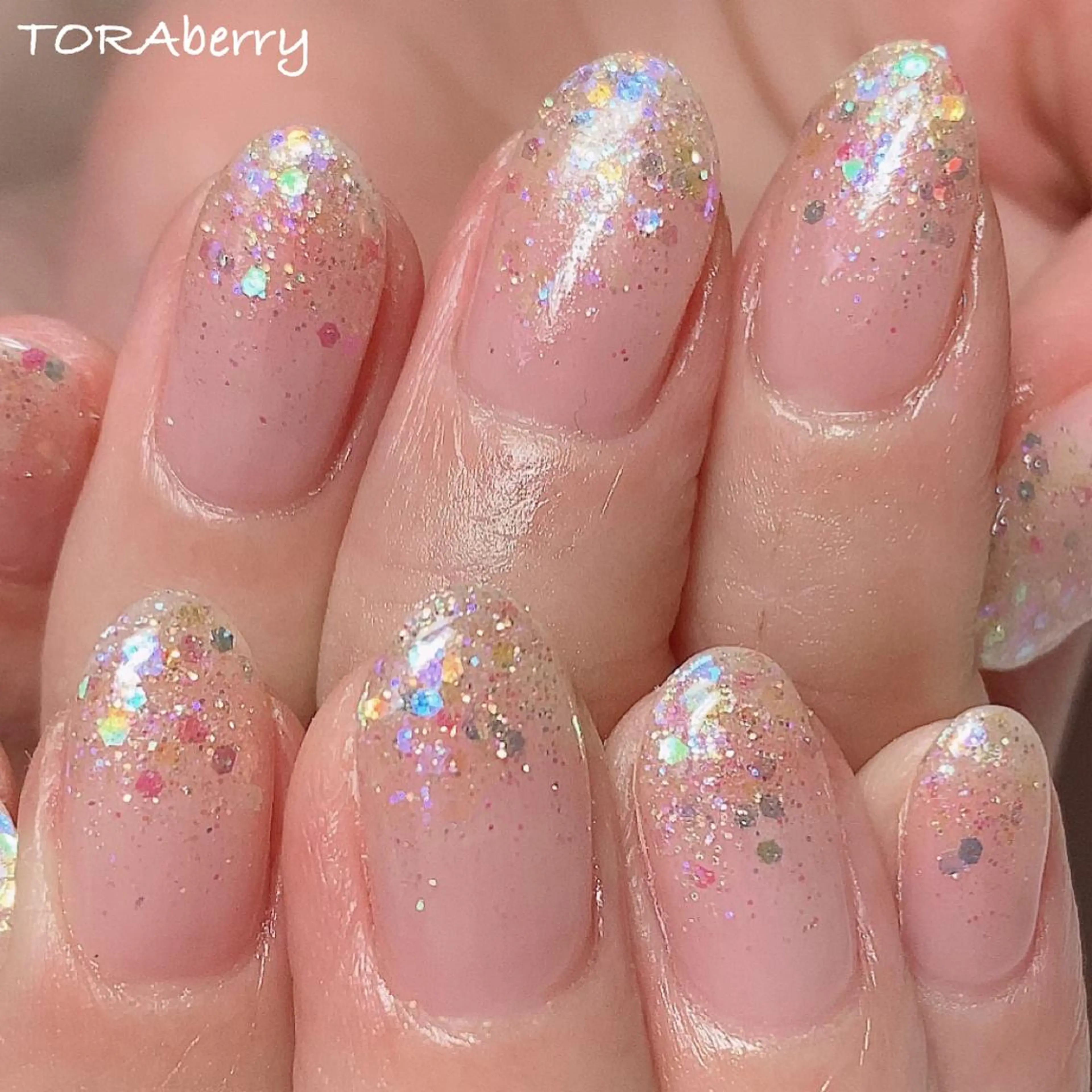 ネイル ラメ(グリッター) ラメグラデーション ハンドネイル ネイリスト なつみのネイルデザイン