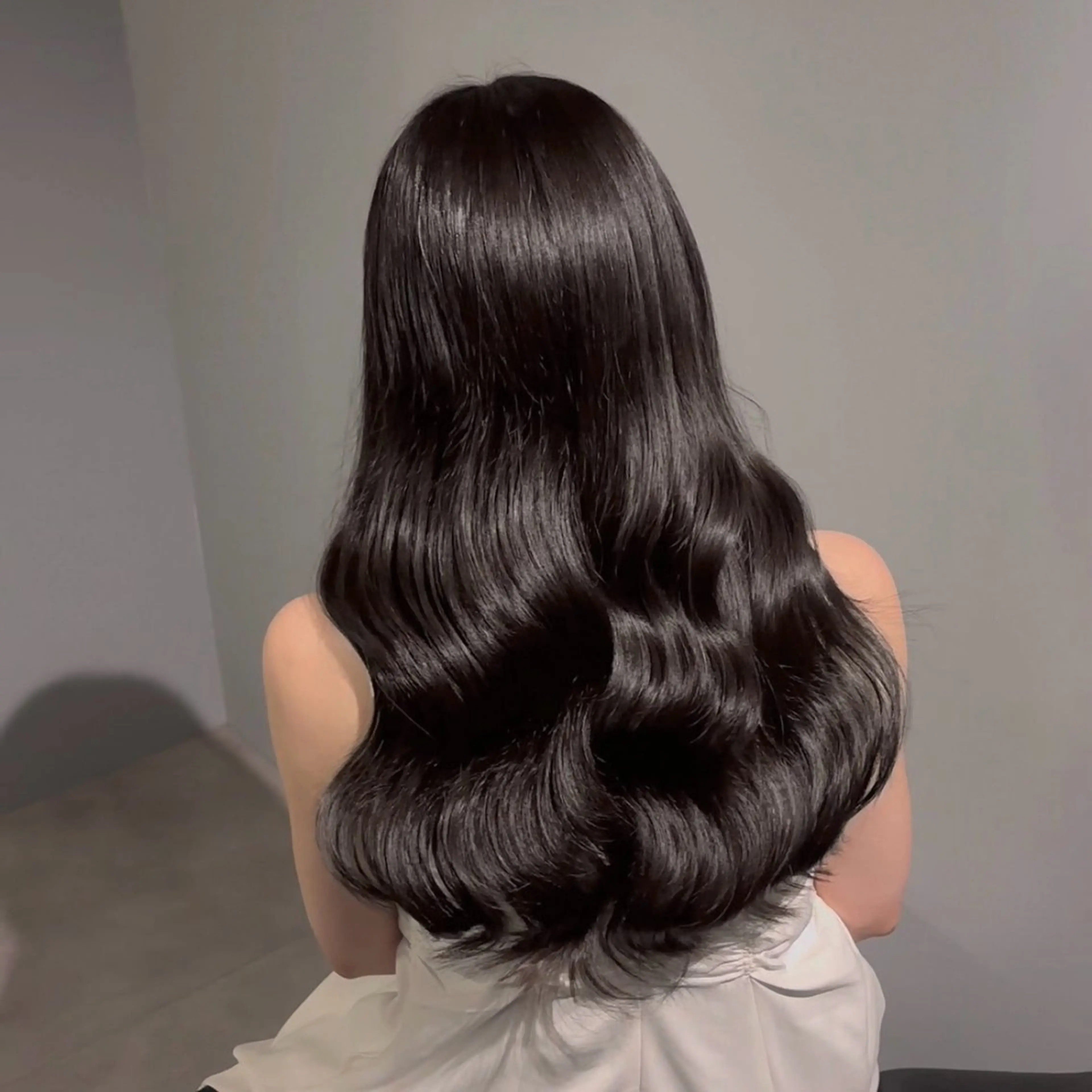 ロング ヘアカラー 縮毛矯正 トリートメント シオン/艶髪カラー/ 韓国ヘアのヘアスタイル