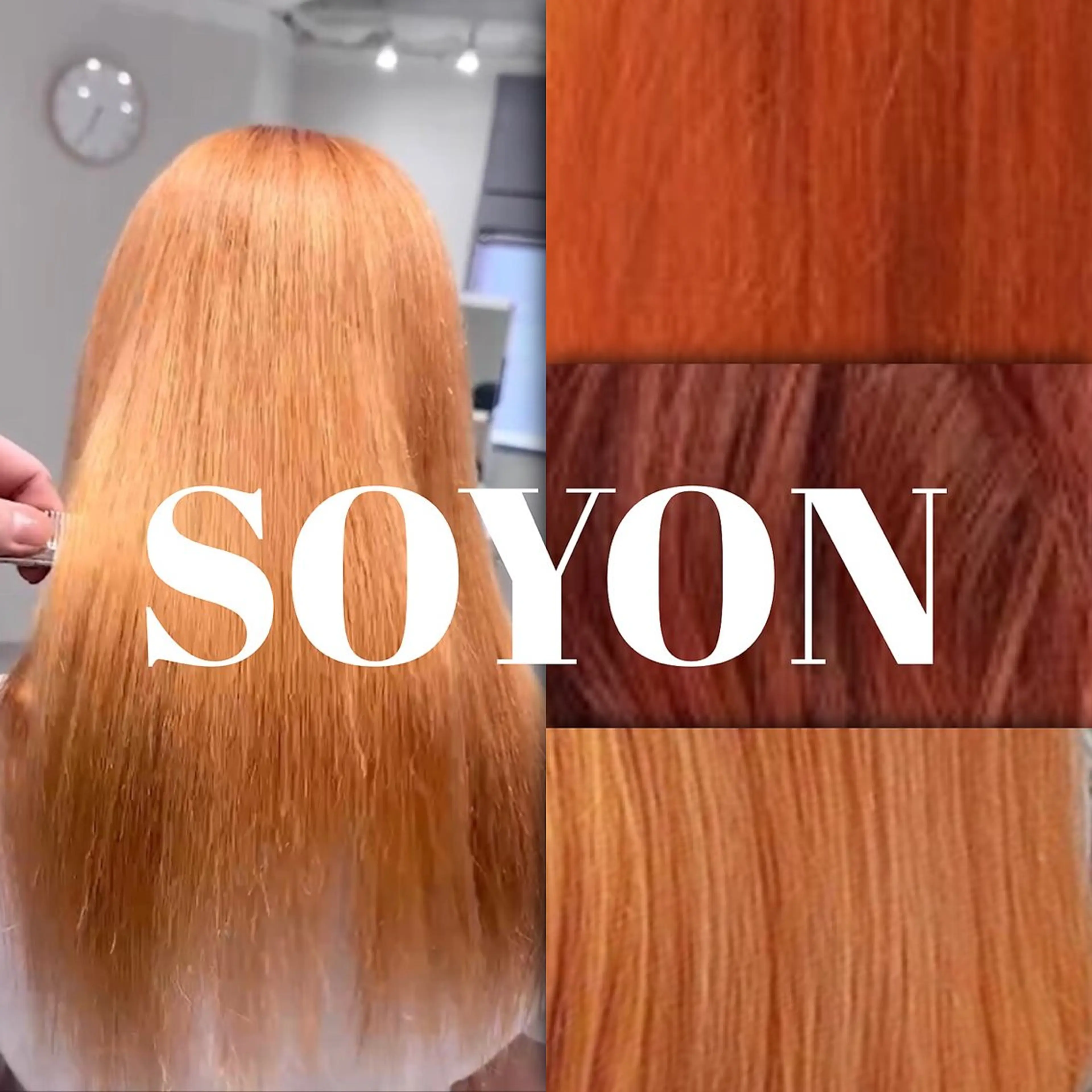 カラー オレンジ soyon 心斎橋店のヘアスタイル