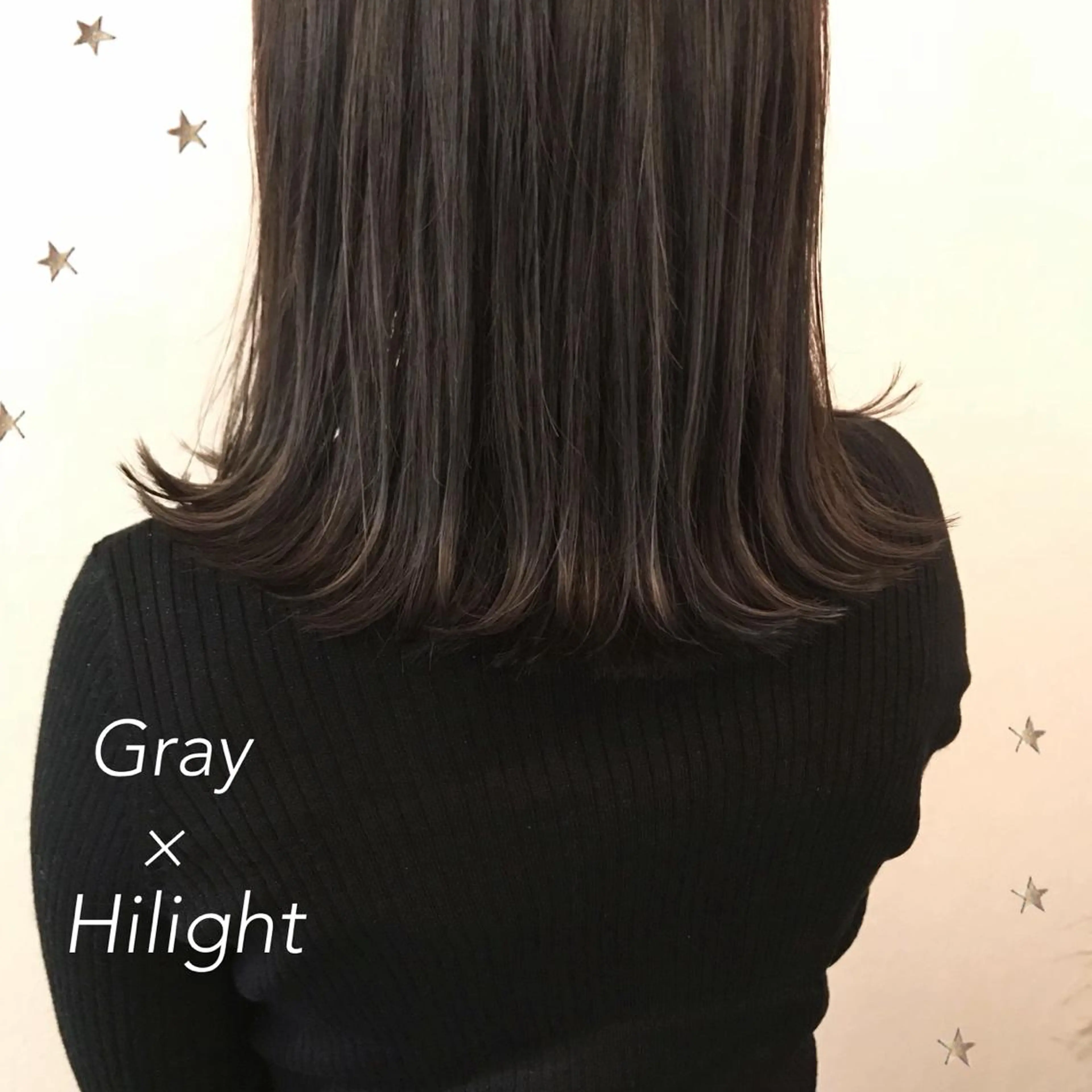 ミディアム カラー 市川 千夏のヘアスタイル