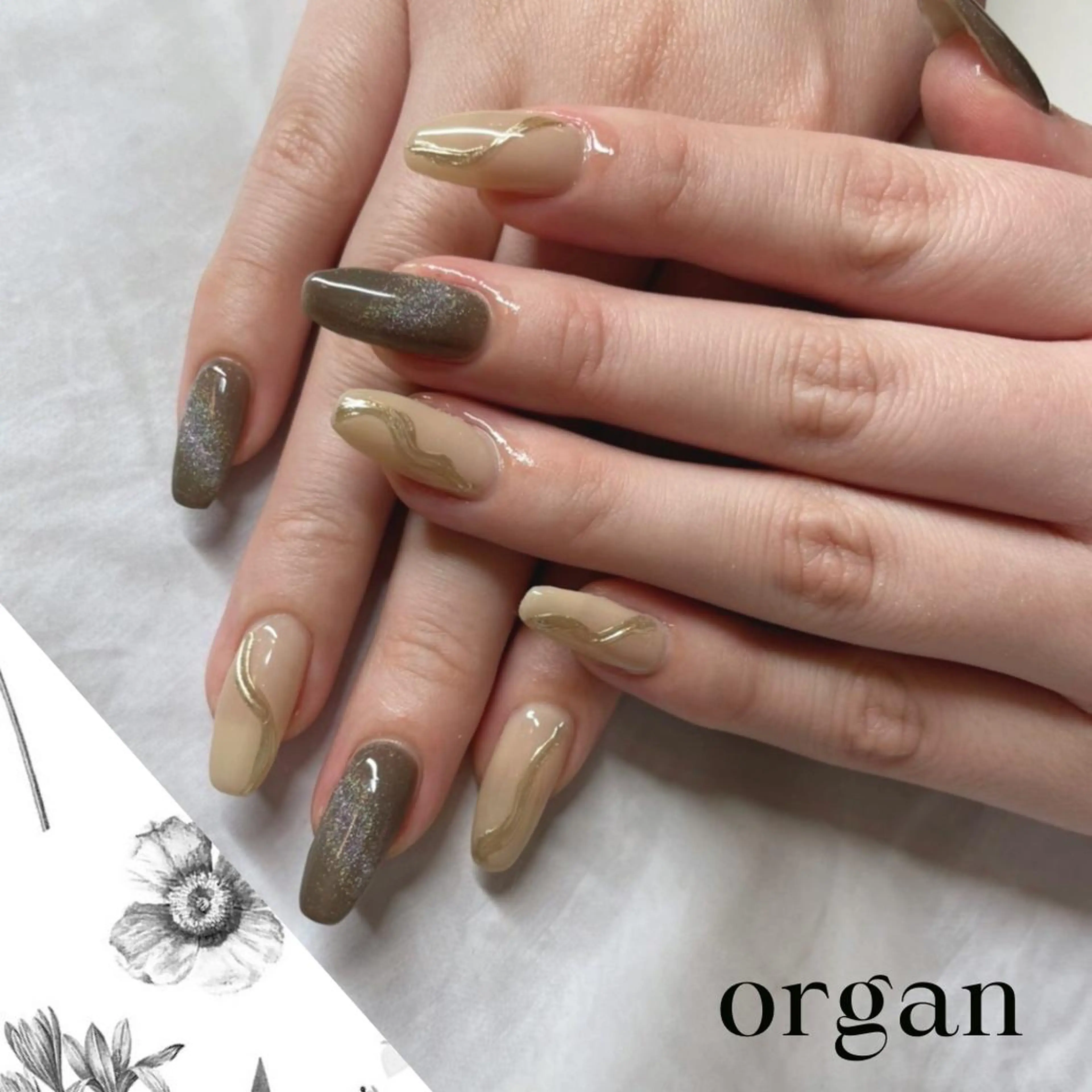 ネイル マグネットネイル 【ＯＲＧＡＮ】 nailのネイルデザイン