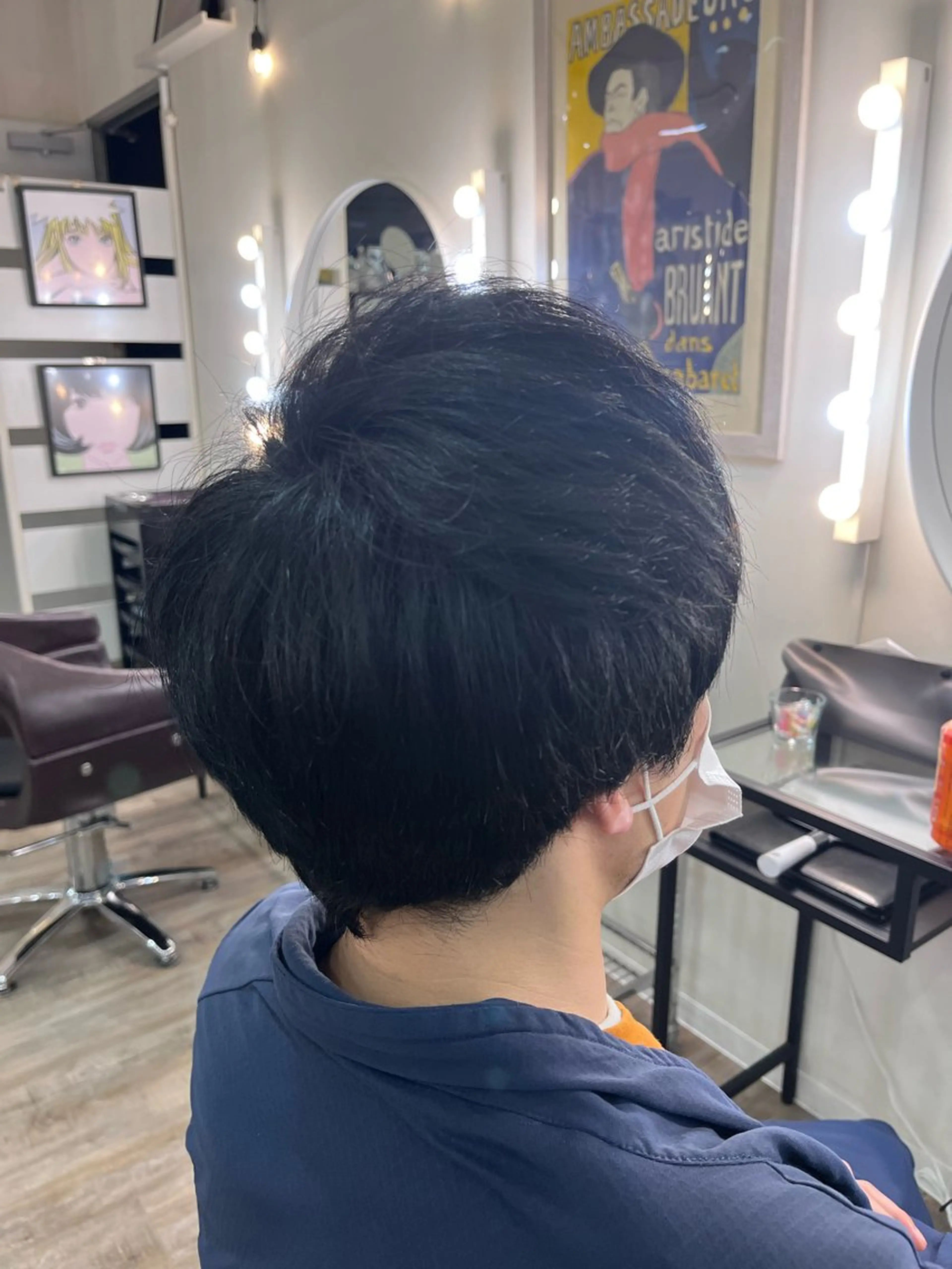 カラー メンズ 黒髪 ブラウンカラー 透明感カラー 平田 晟也のヘアスタイル