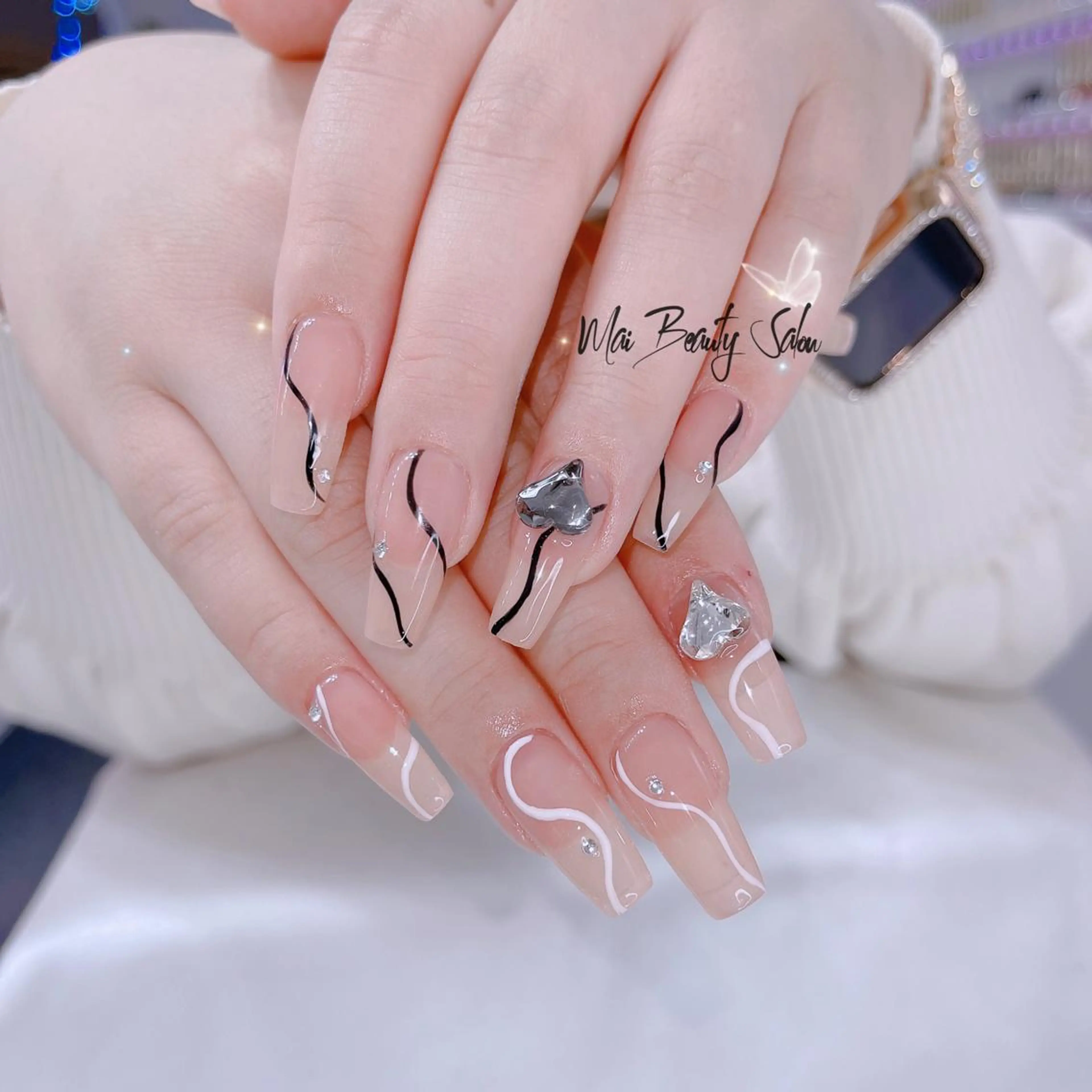 ネイル フットネイル ジェルネイル マグネットネイル パラジェル ワンホンネイル MaiBeauty Niのネイルデザイン