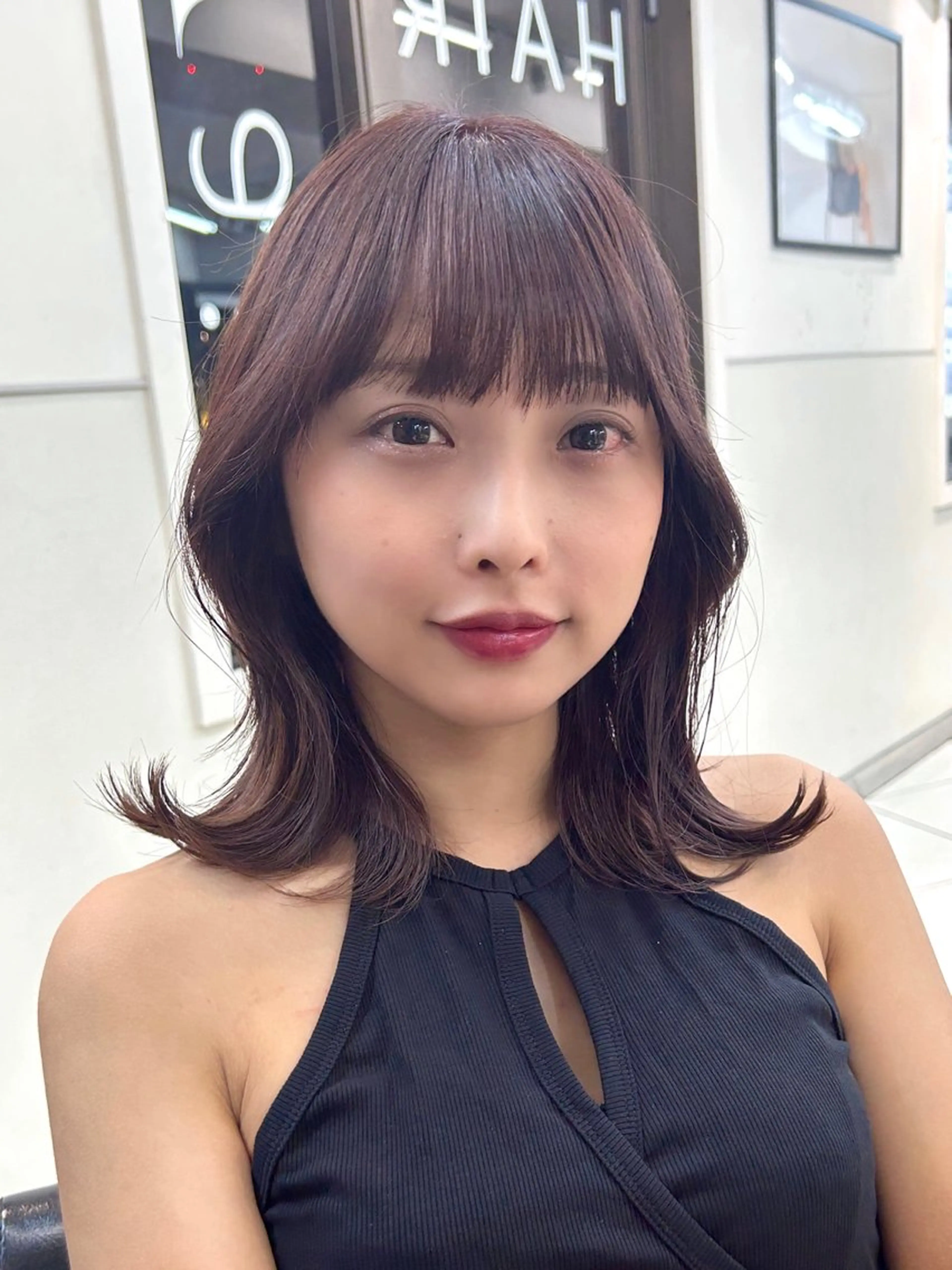 ミディアム くびれボブレイヤー 渋谷/kougaのヘアスタイル