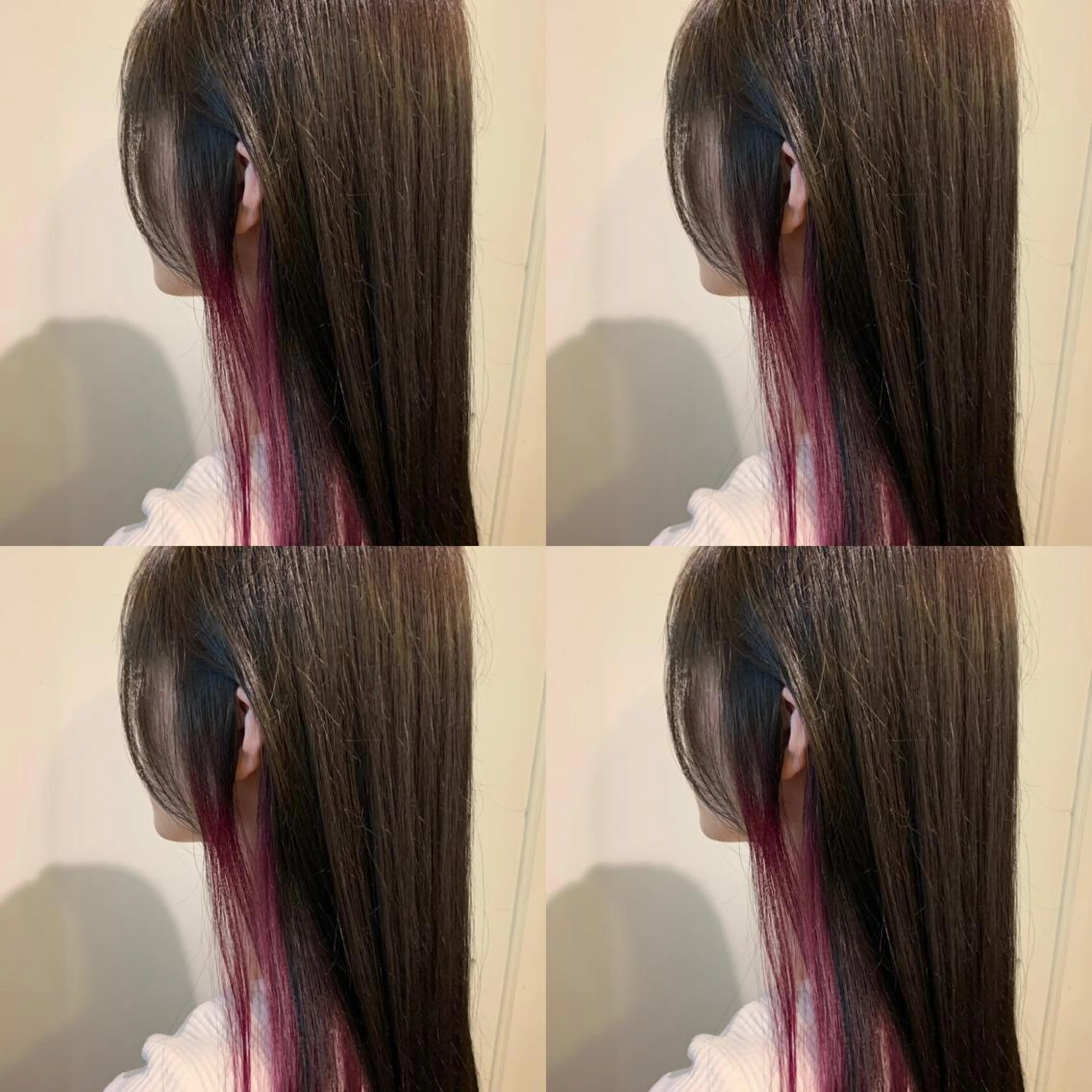 セミロング カラー 艶カラー｜透明感 カラー｜レイヤーのヘアスタイル