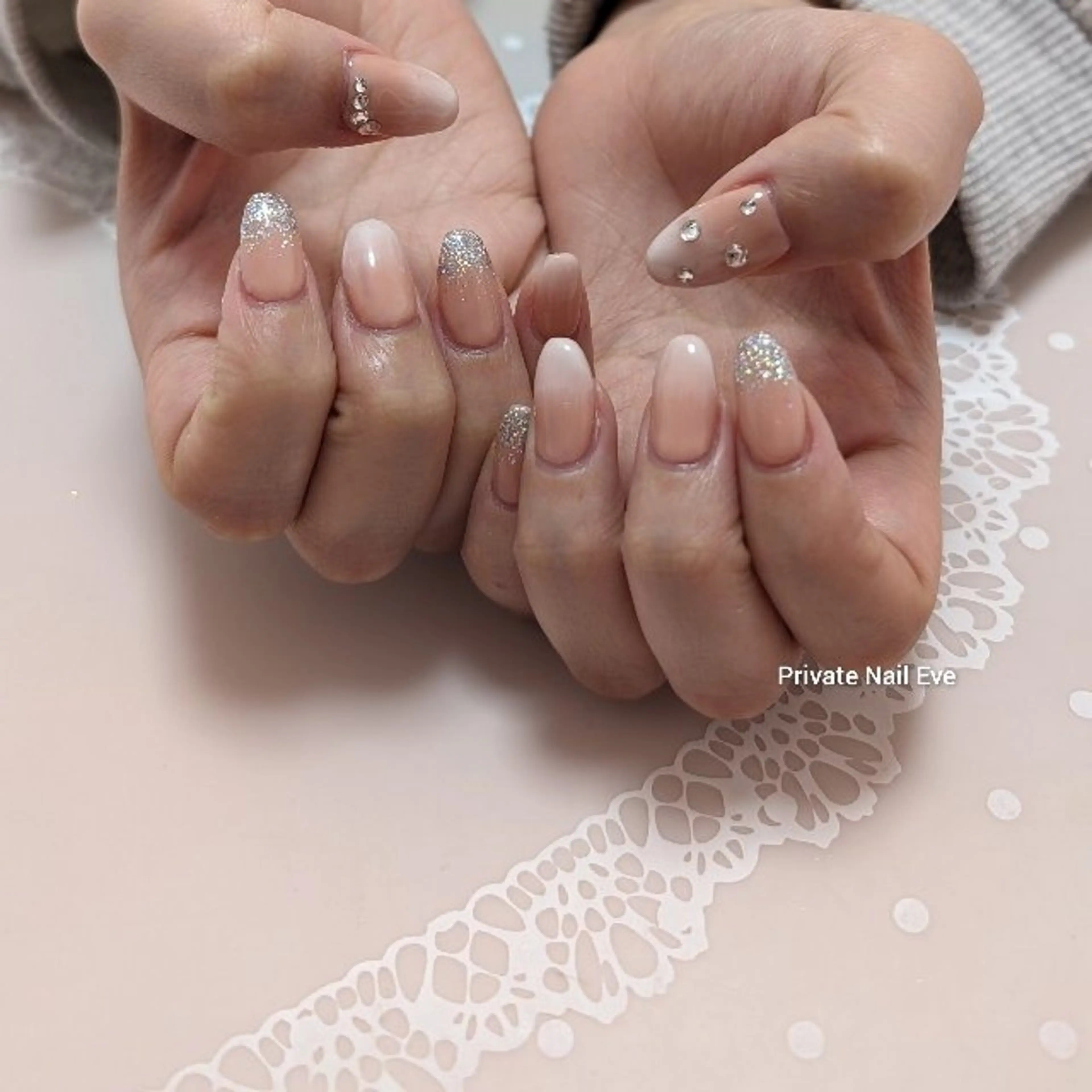 ネイル グラデーション ラメ(グリッター) ラメグラデーション ネイル junkoのネイルデザイン