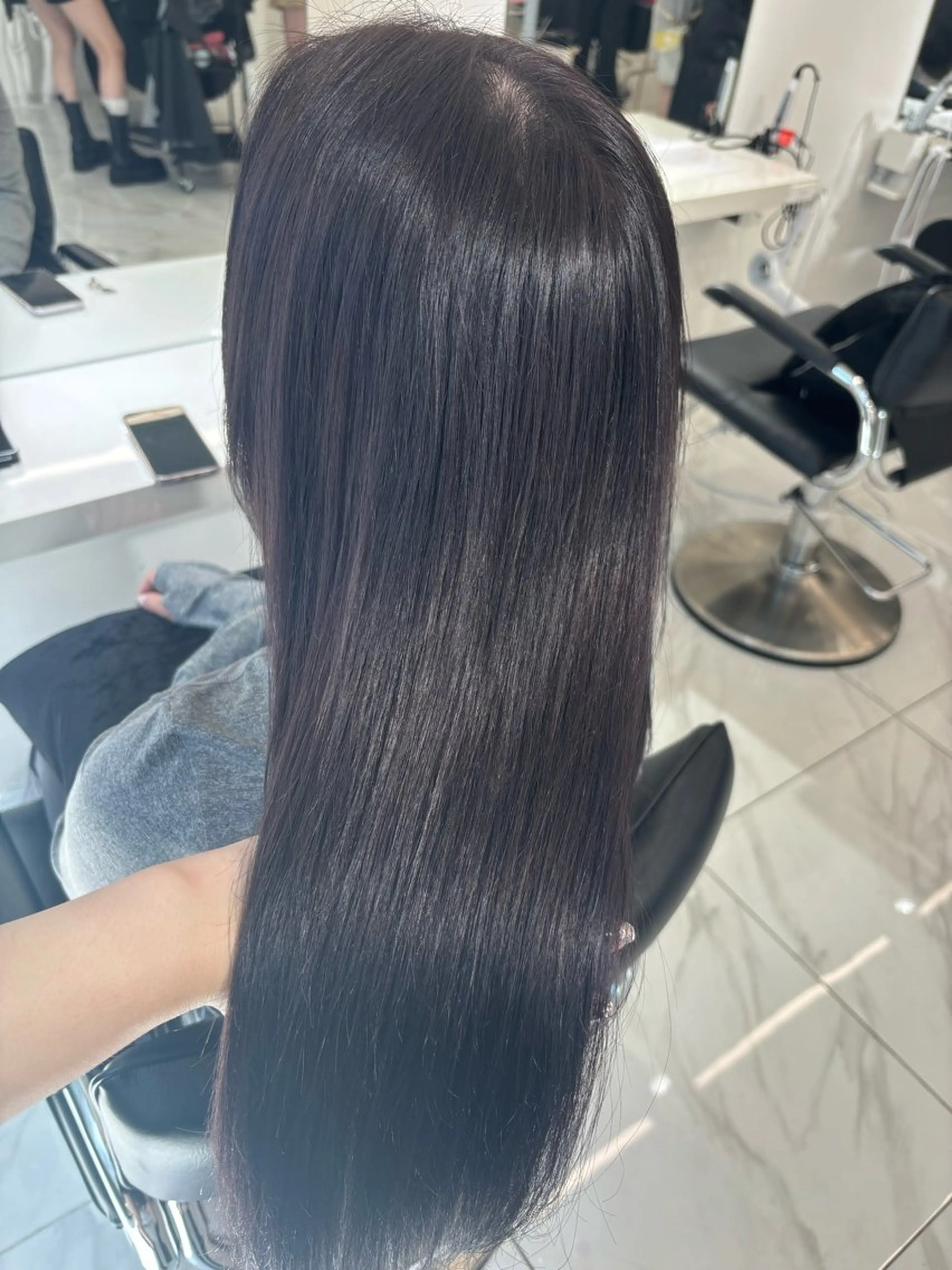 ロング カラー ブリーチ ブリーチなしカラー ヘアカラー 🩶大人韓国ヘア 渋谷/Satsukiのヘアスタイル