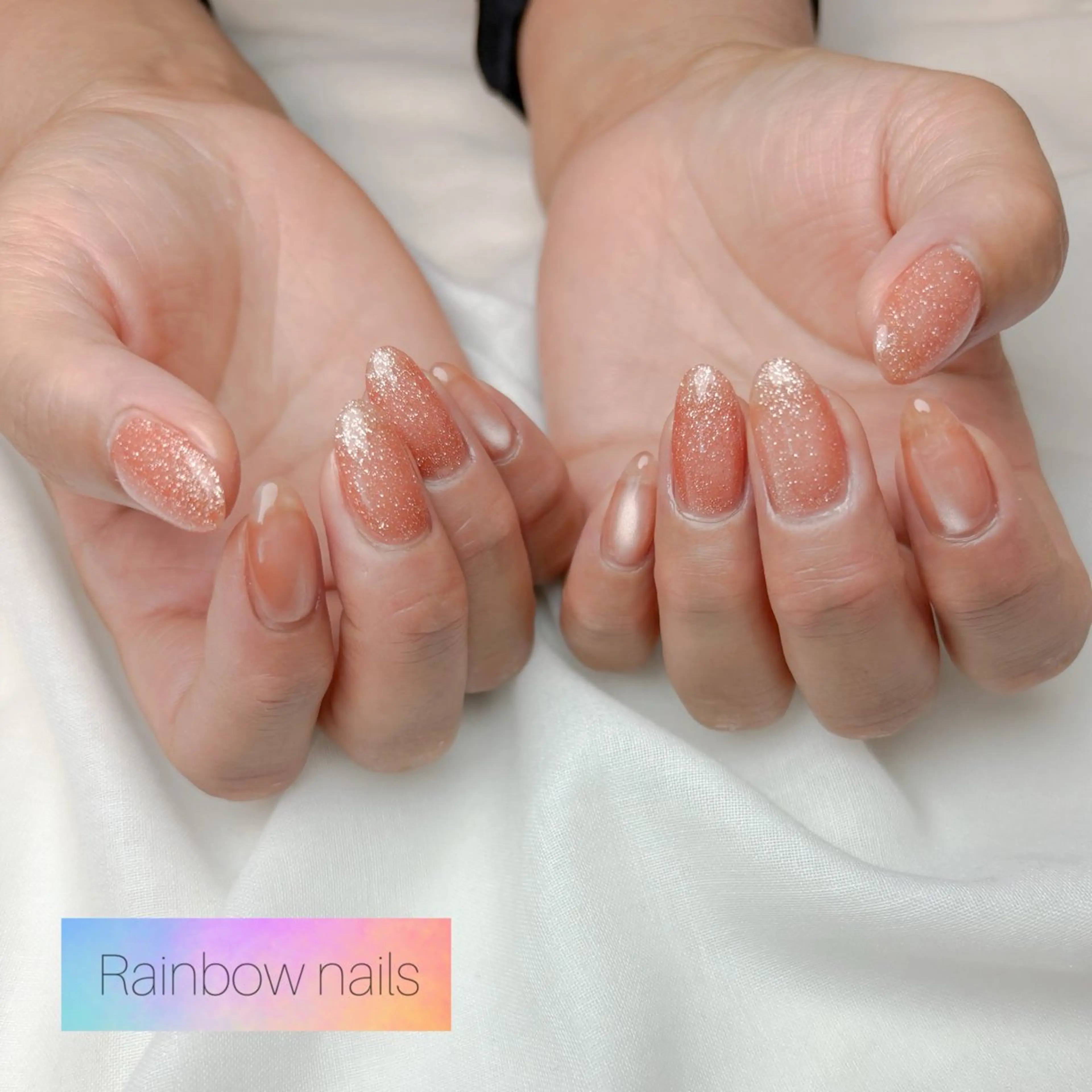 ネイル Rainbow nailsくろちゃんのネイルデザイン