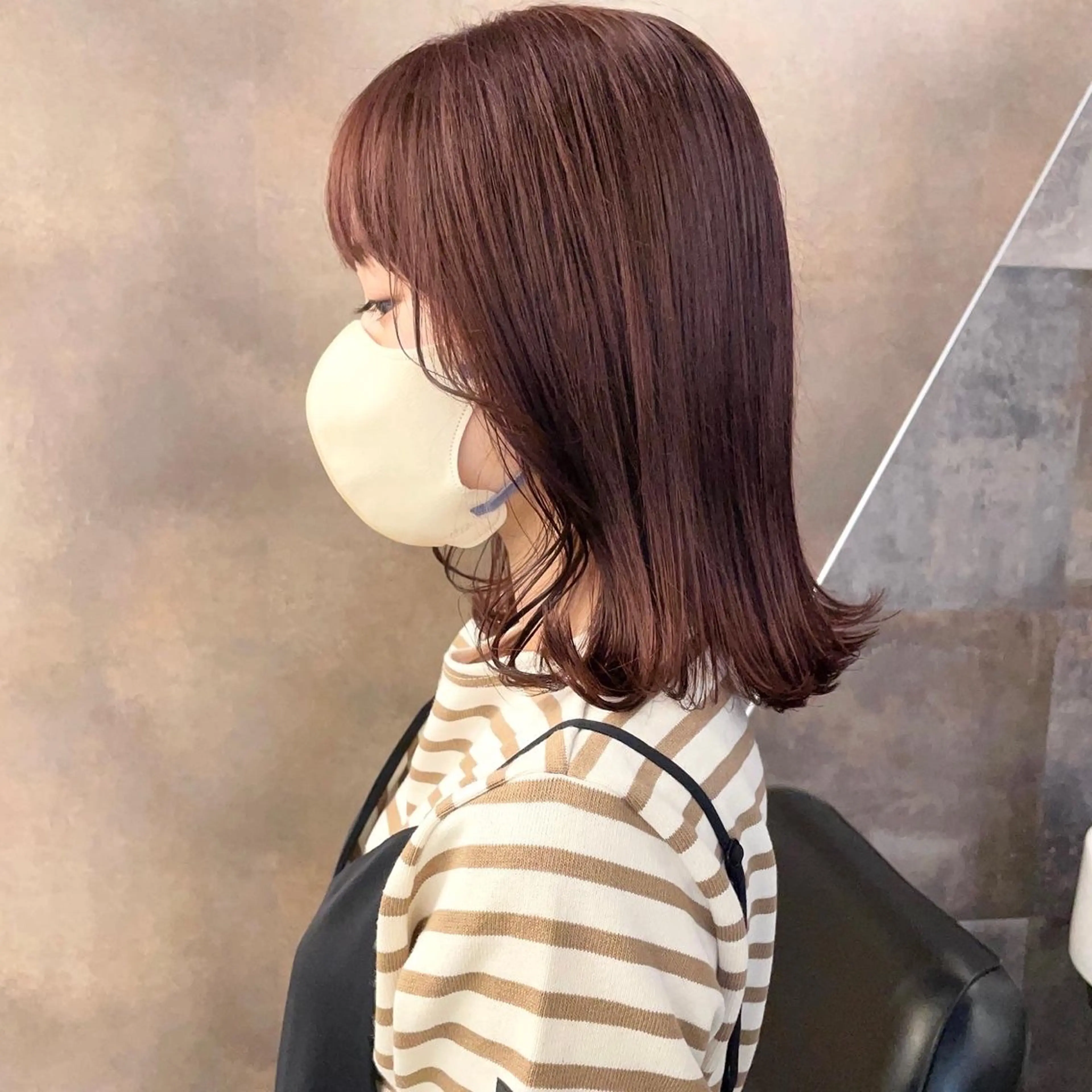 ミディアム カット ヘアカラー トリートメント 小濱 拓也のヘアスタイル
