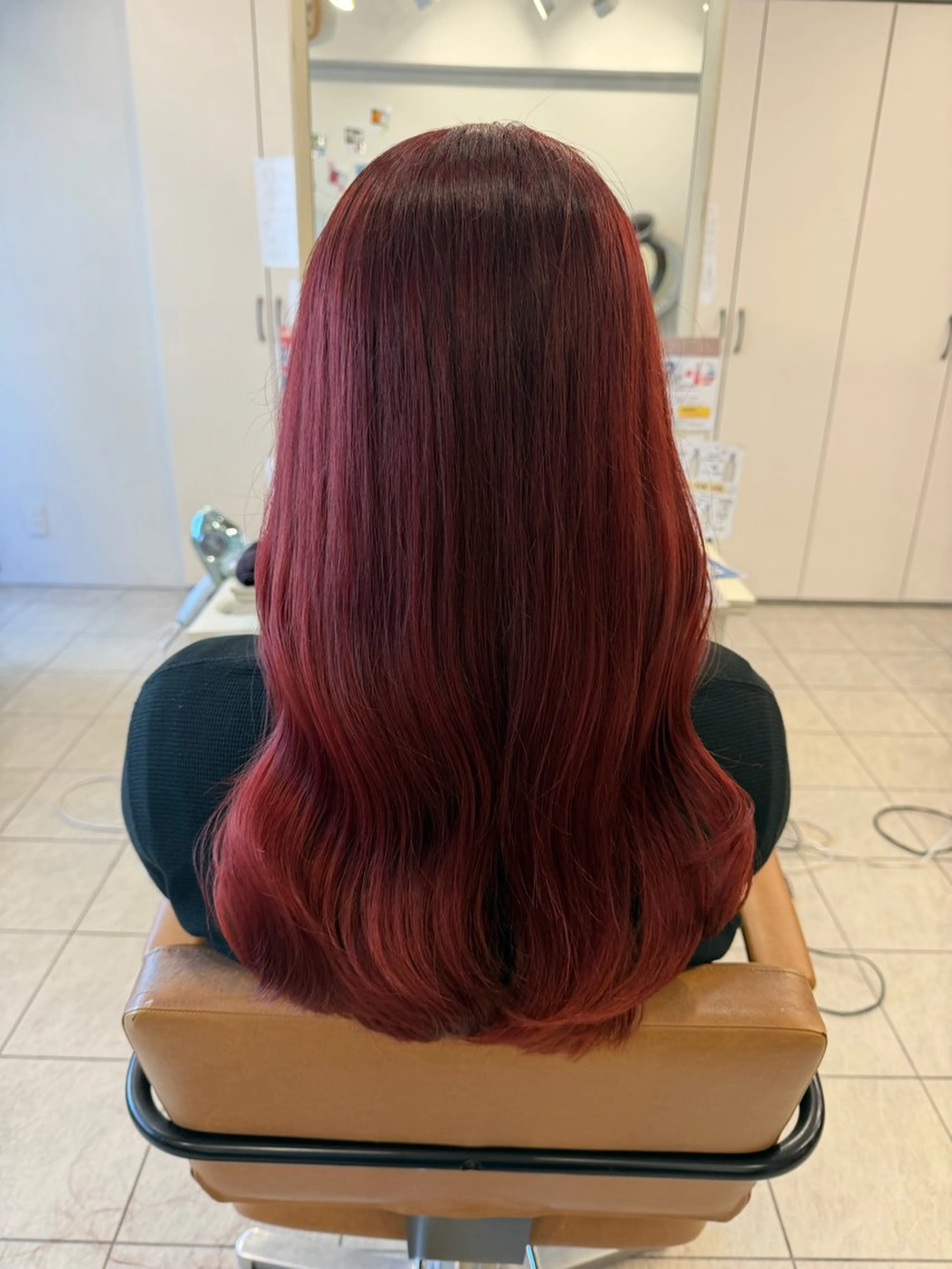ロング カラー ブリーチ レッドカラー カット ヘアカラー トリートメント ヘアセット 🫧うる艶ヘアー🫧 Yukaのヘアスタイル