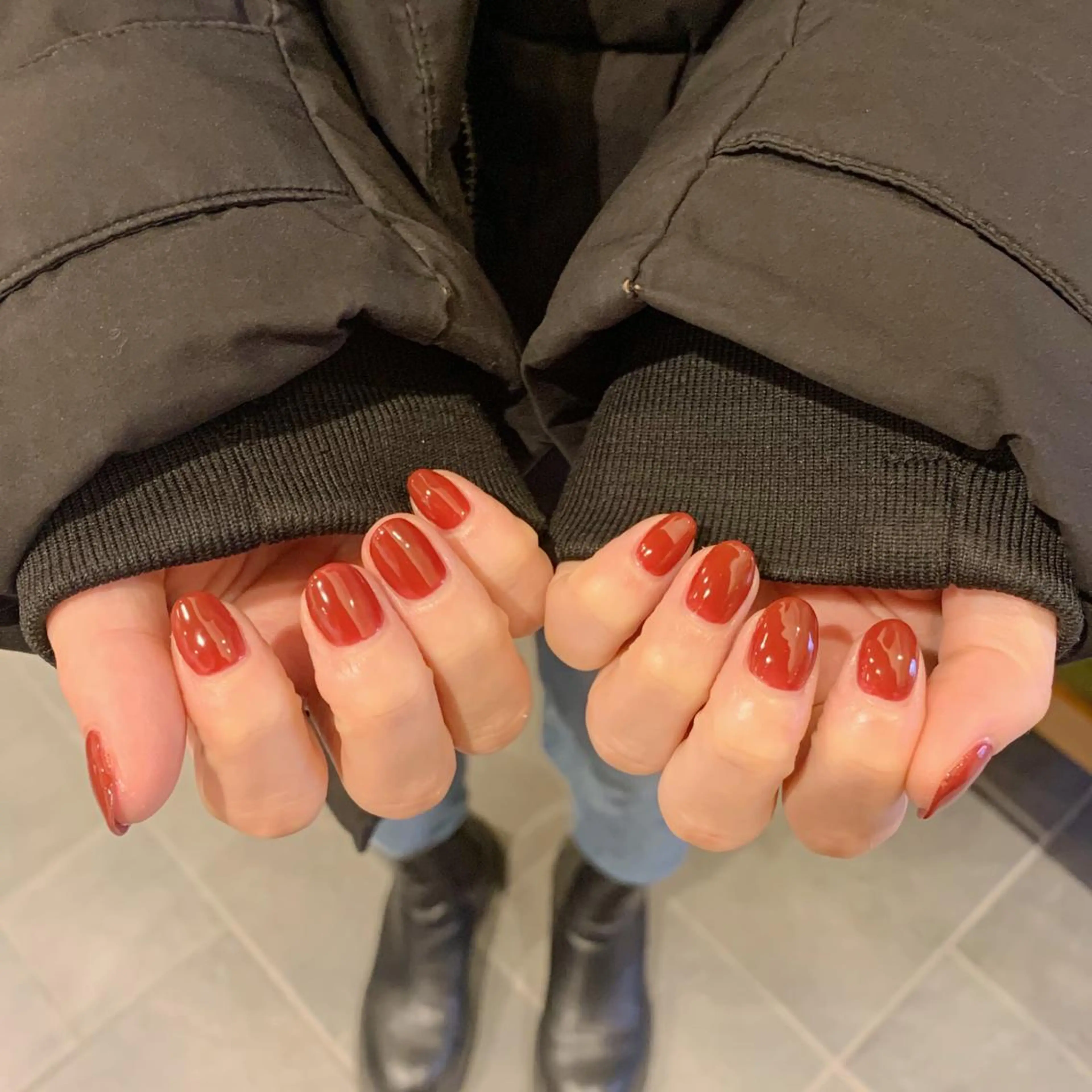 ネイル ジェルネイル ワンカラーネイル パラジェル 鈴木 里奈のネイルデザイン