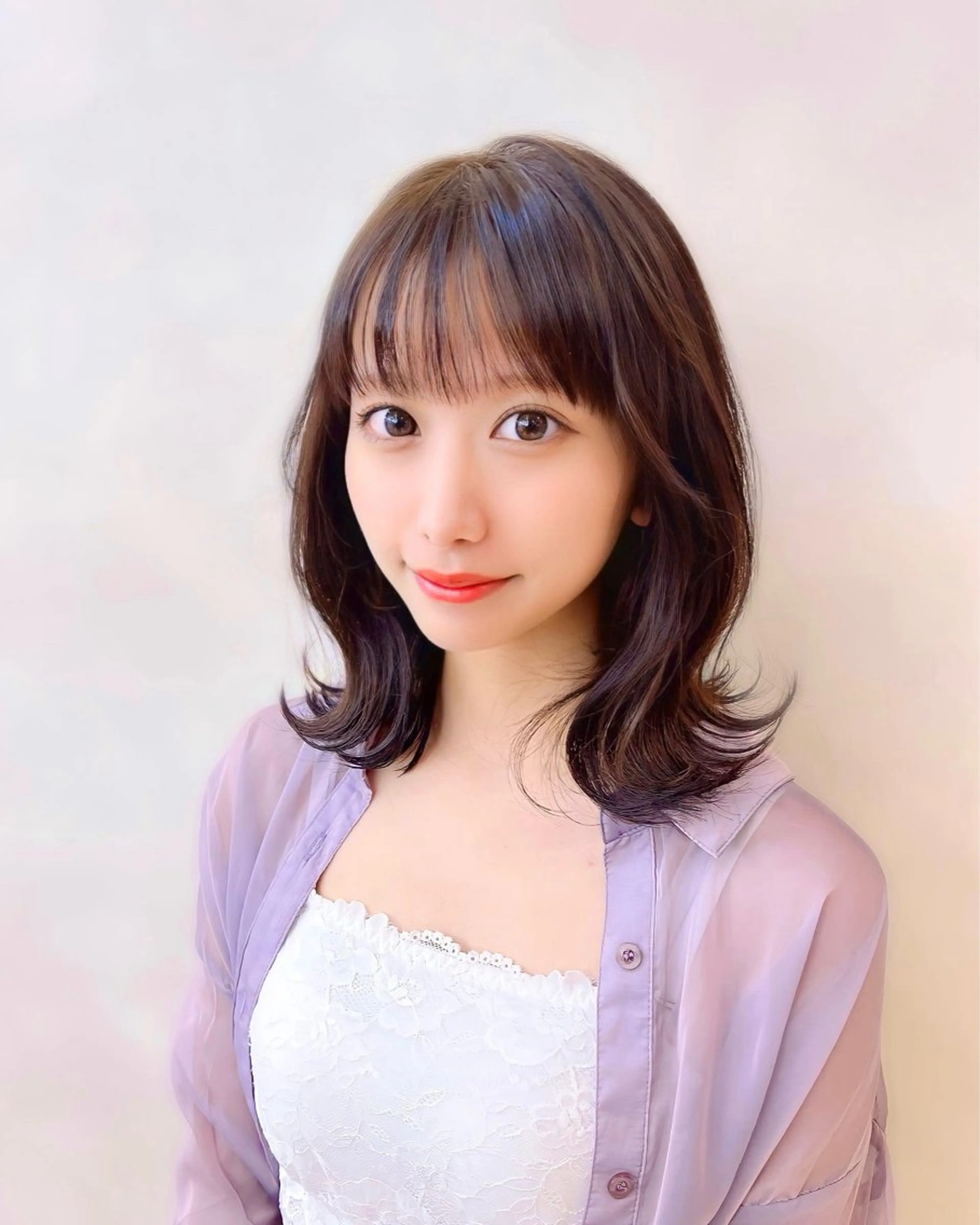 ミディアム 【広尾/恵比寿】 カットカラーのヘアスタイル