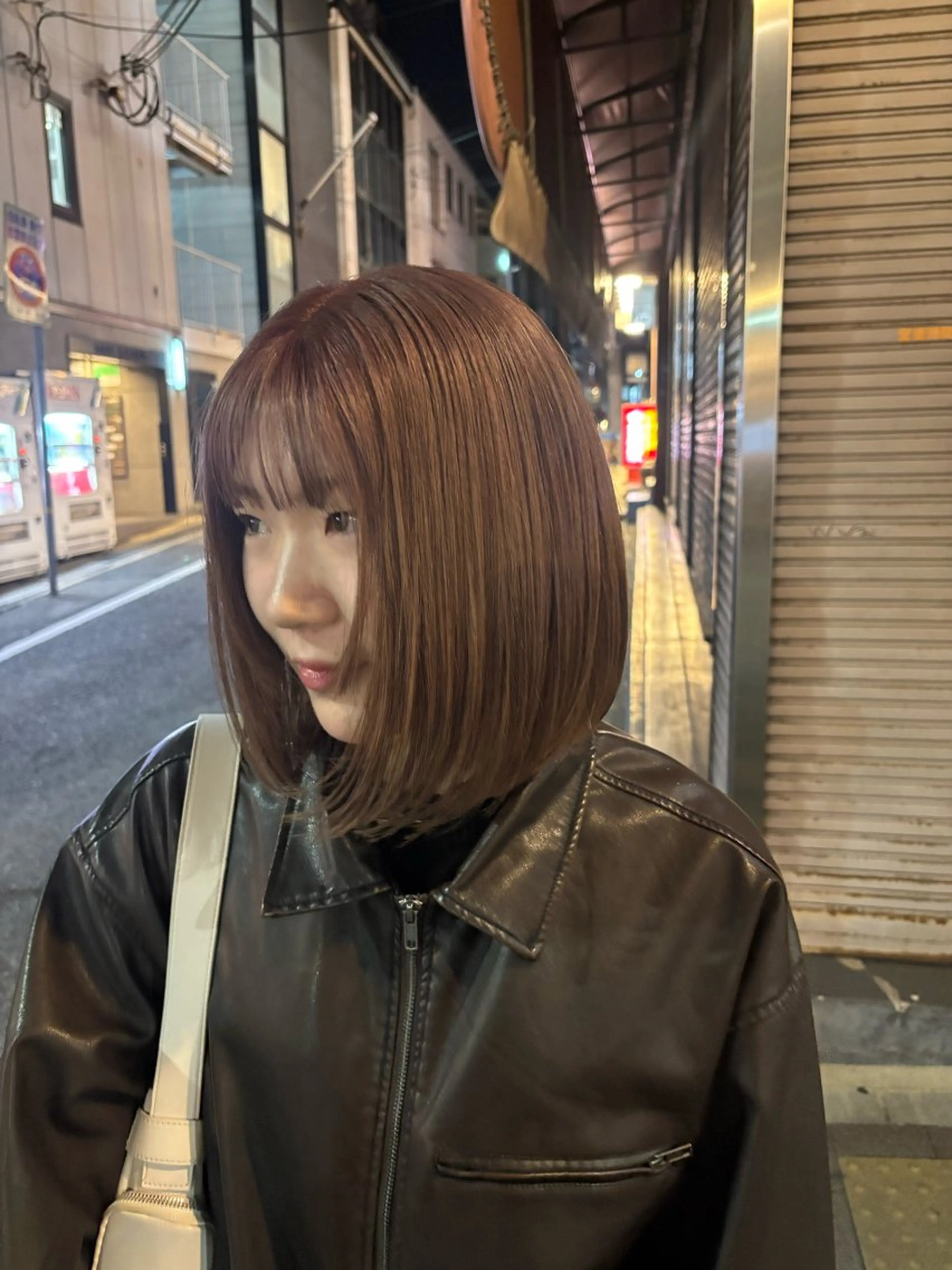 ミディアム ボブ ヘアカラー 石原 望来のヘアスタイル