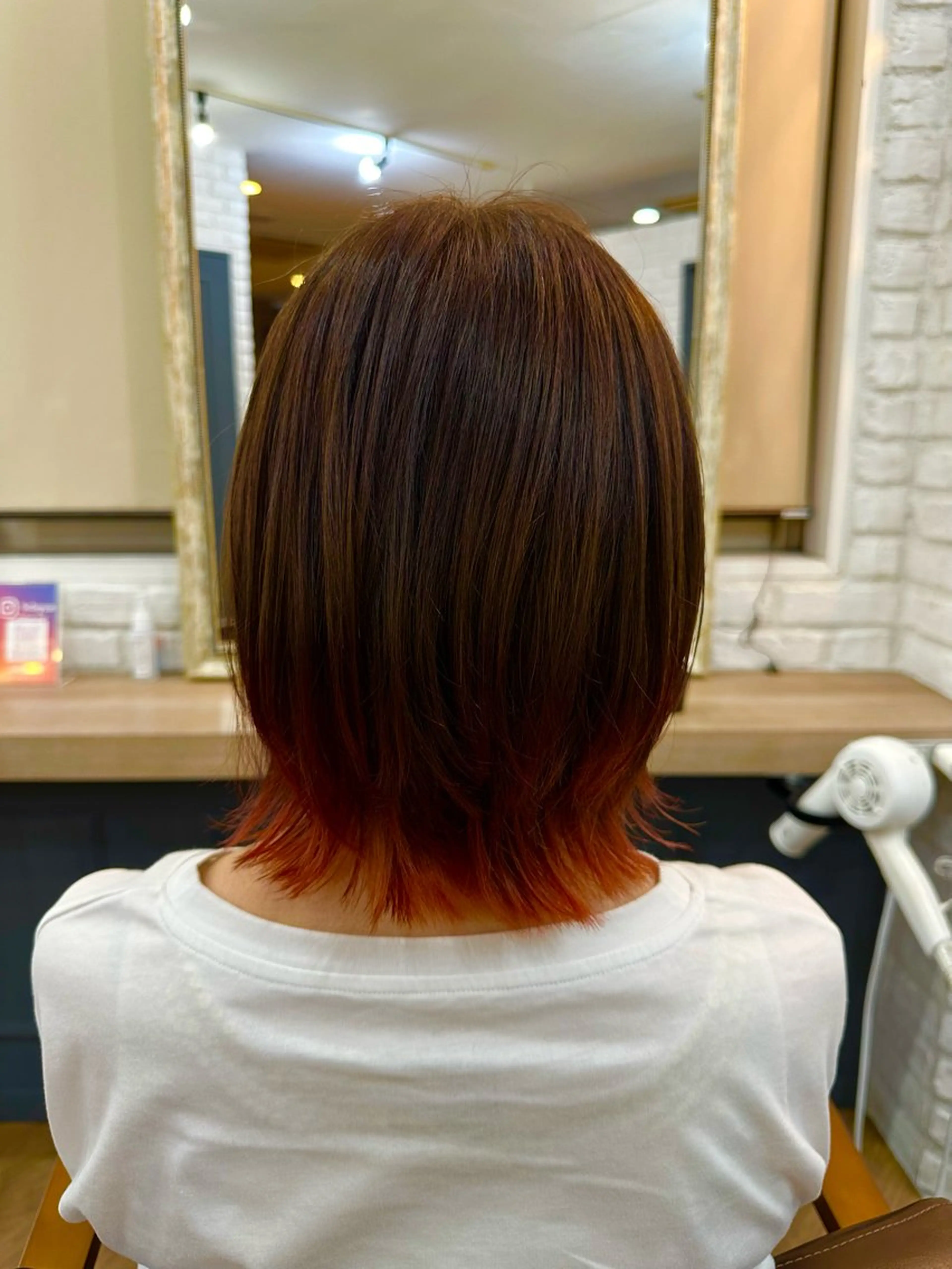 ミディアム カラー hum立川 水野由香のヘアスタイル