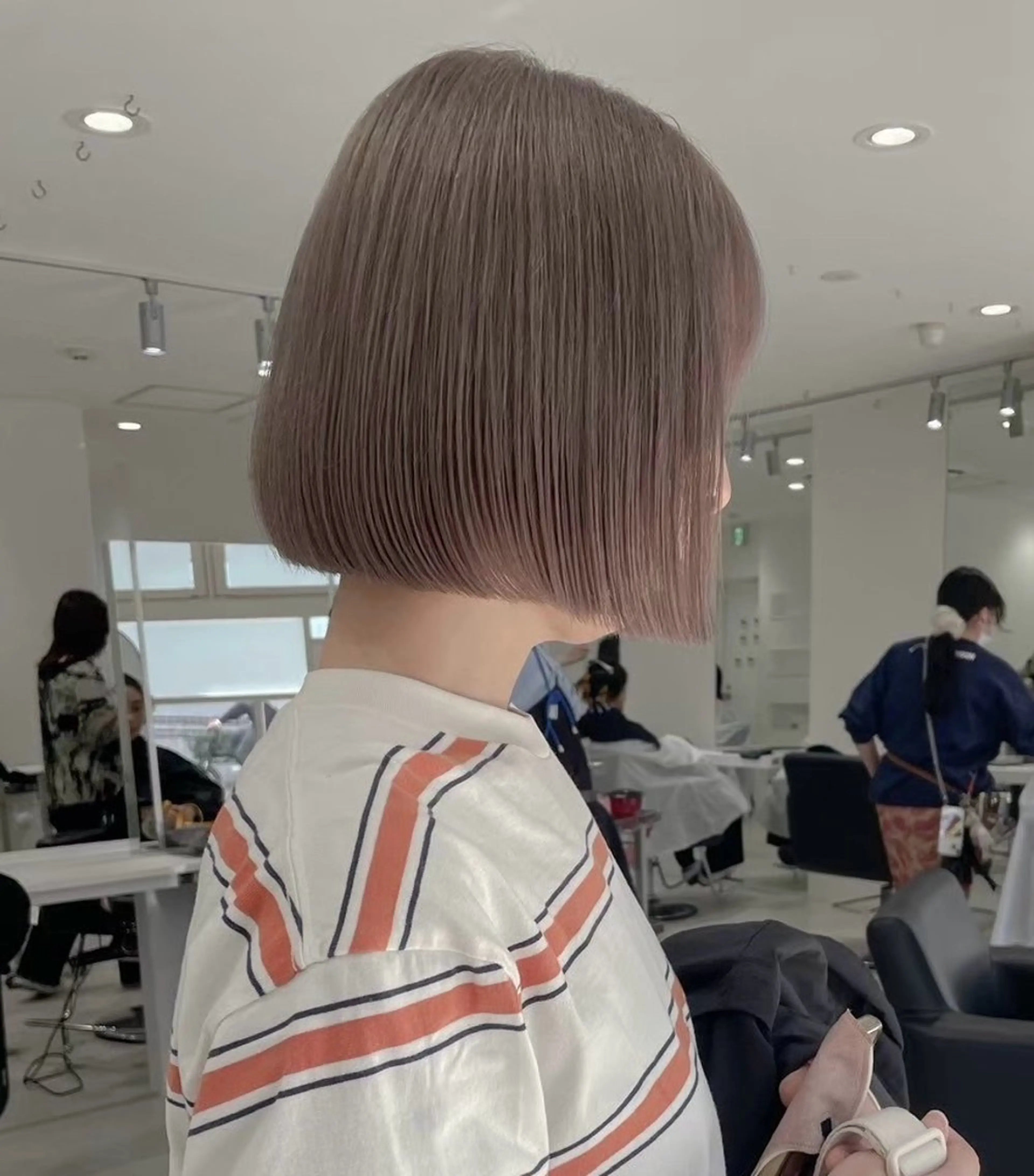 ショート カラー ヘアカラー トリートメント ヘアセット グレージュ/ベージュ /経堂/sana🌱のヘアスタイル