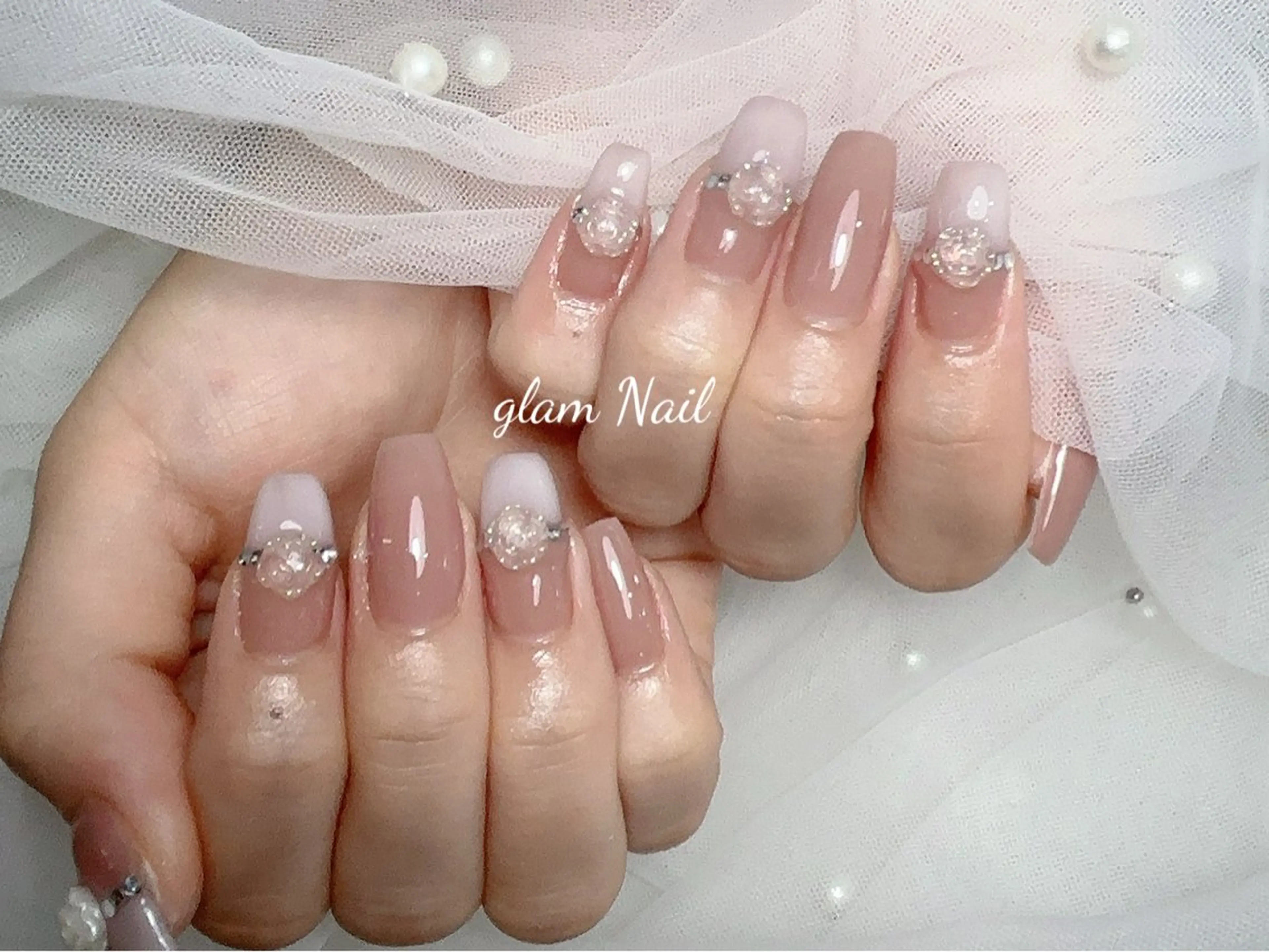 ネイル エツメ💅 長さだし🎀デザインのネイルデザイン