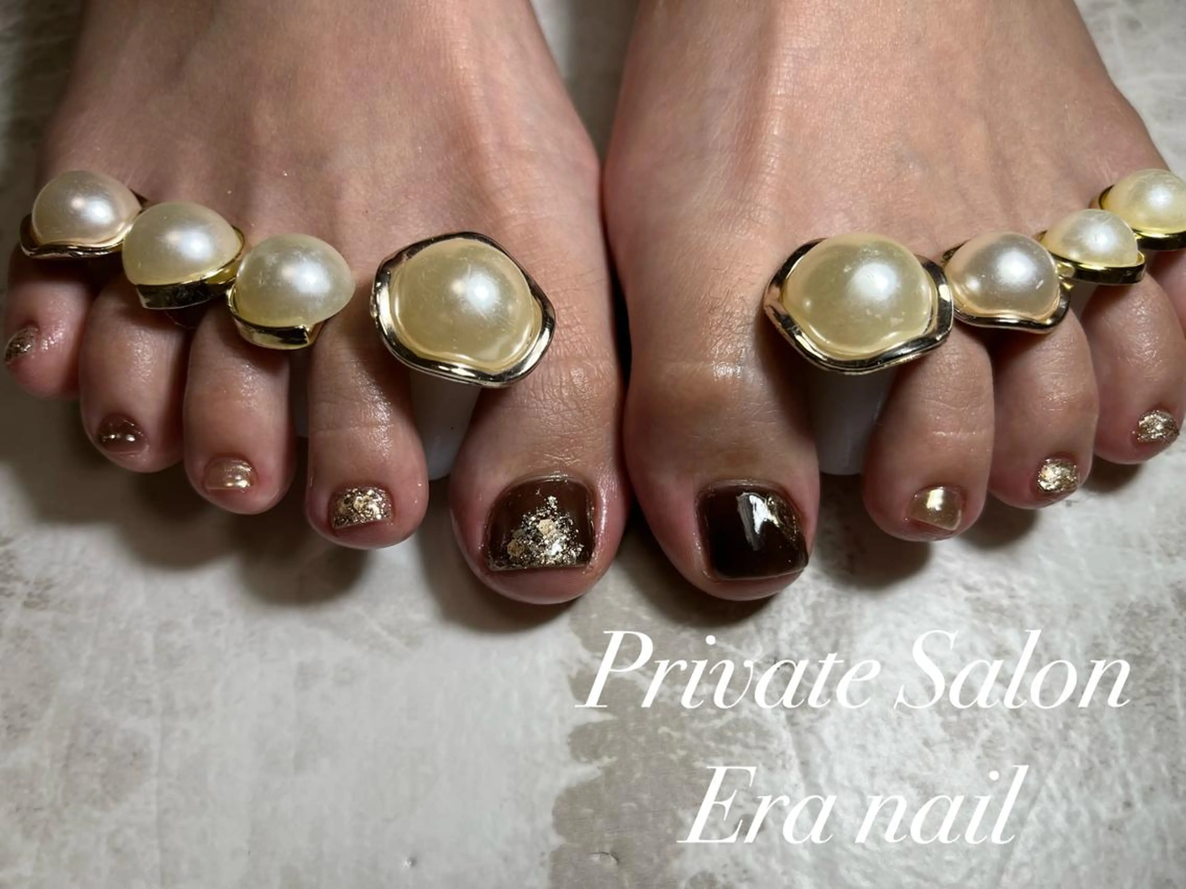 ネイル フットネイル シンプルネイル フットネイル Era nailのネイルデザイン