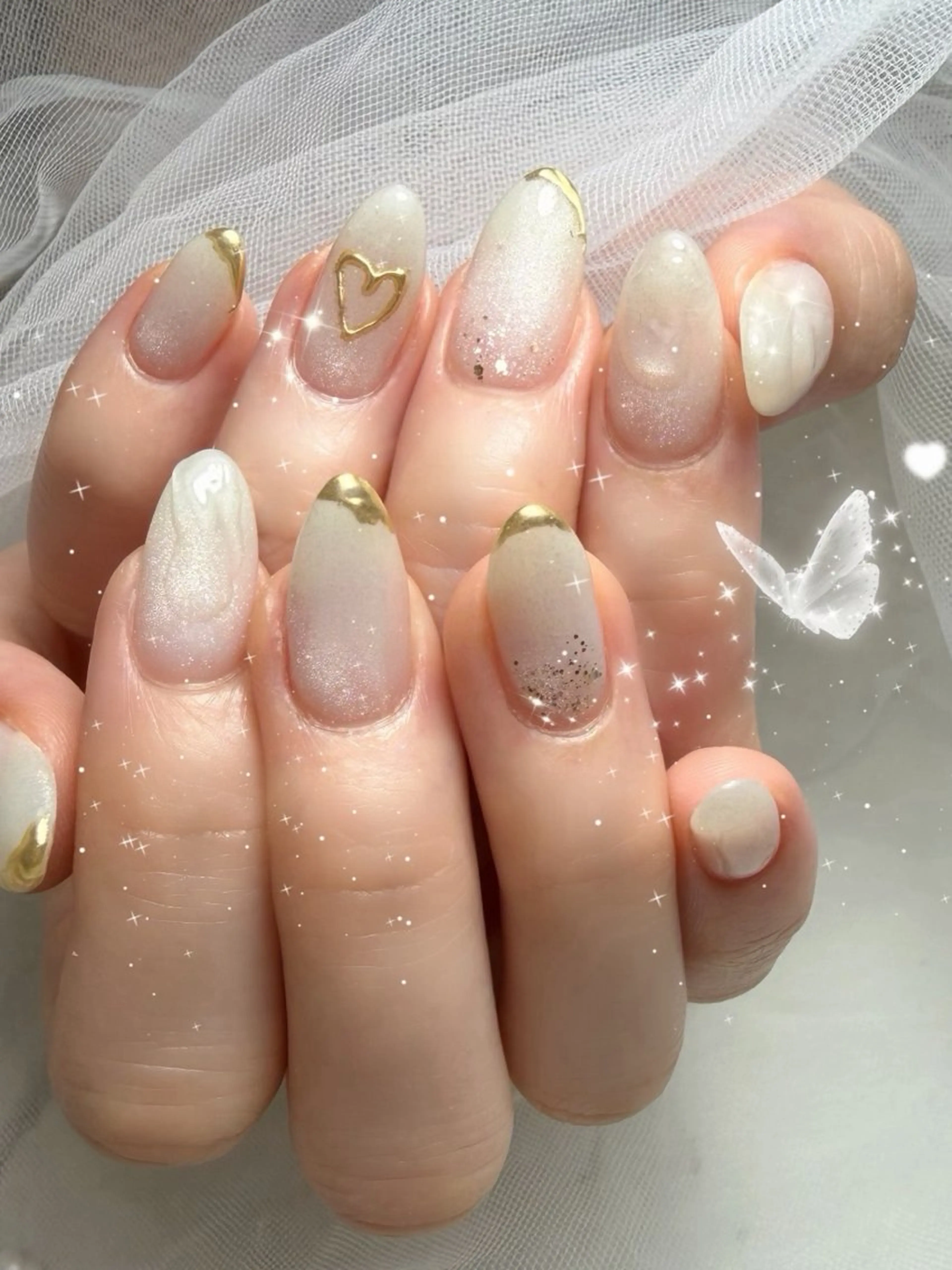 ネイル ブライダルネイル ハンドネイル MAKI💎綺麗め 大人可愛い/堺筋本町のネイルデザイン
