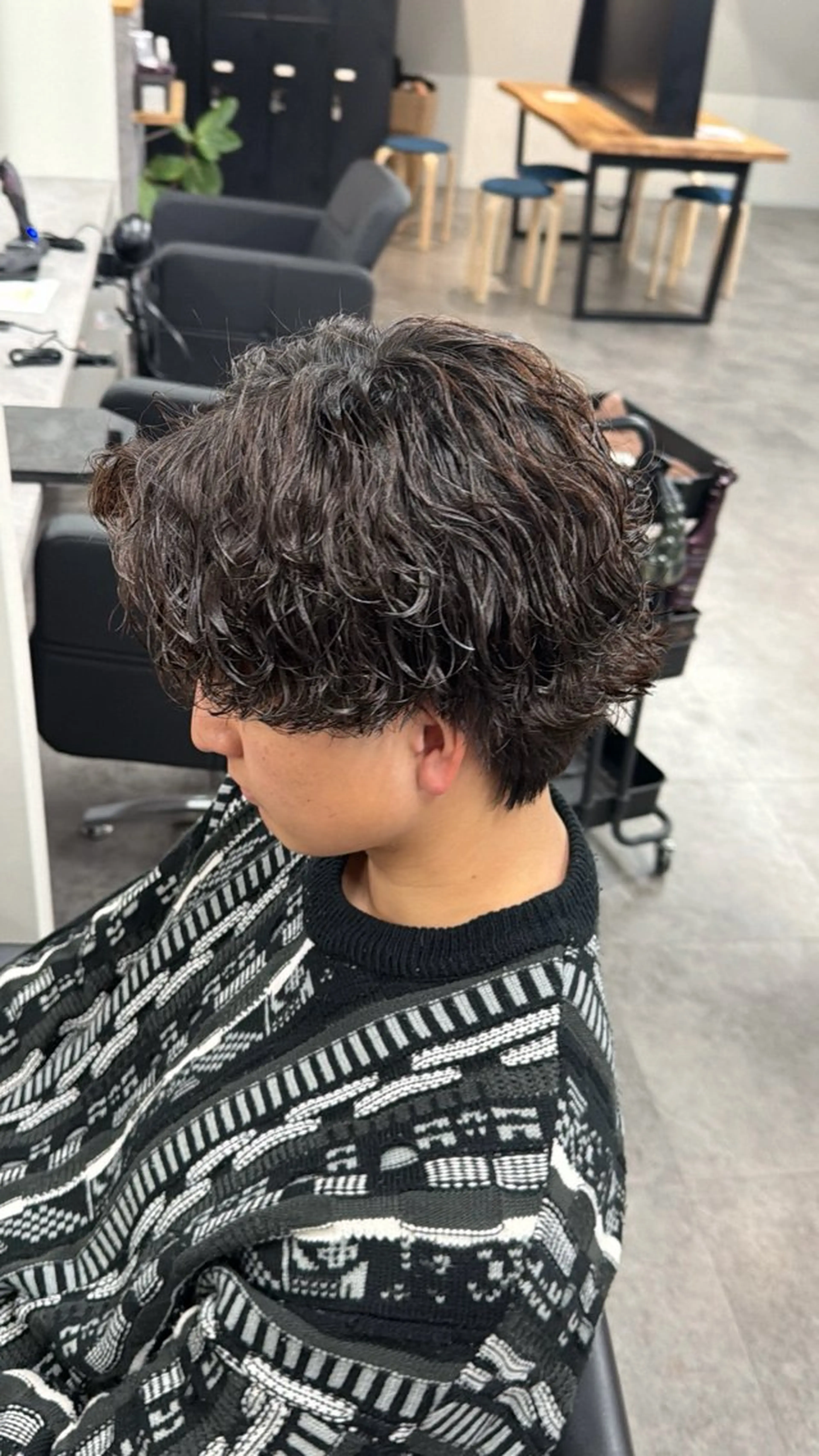 【🔥お悩み解消パーマ🔥】　　メンズカット＋ケアパーマ　　　　🌟超時短3分でセットの写真