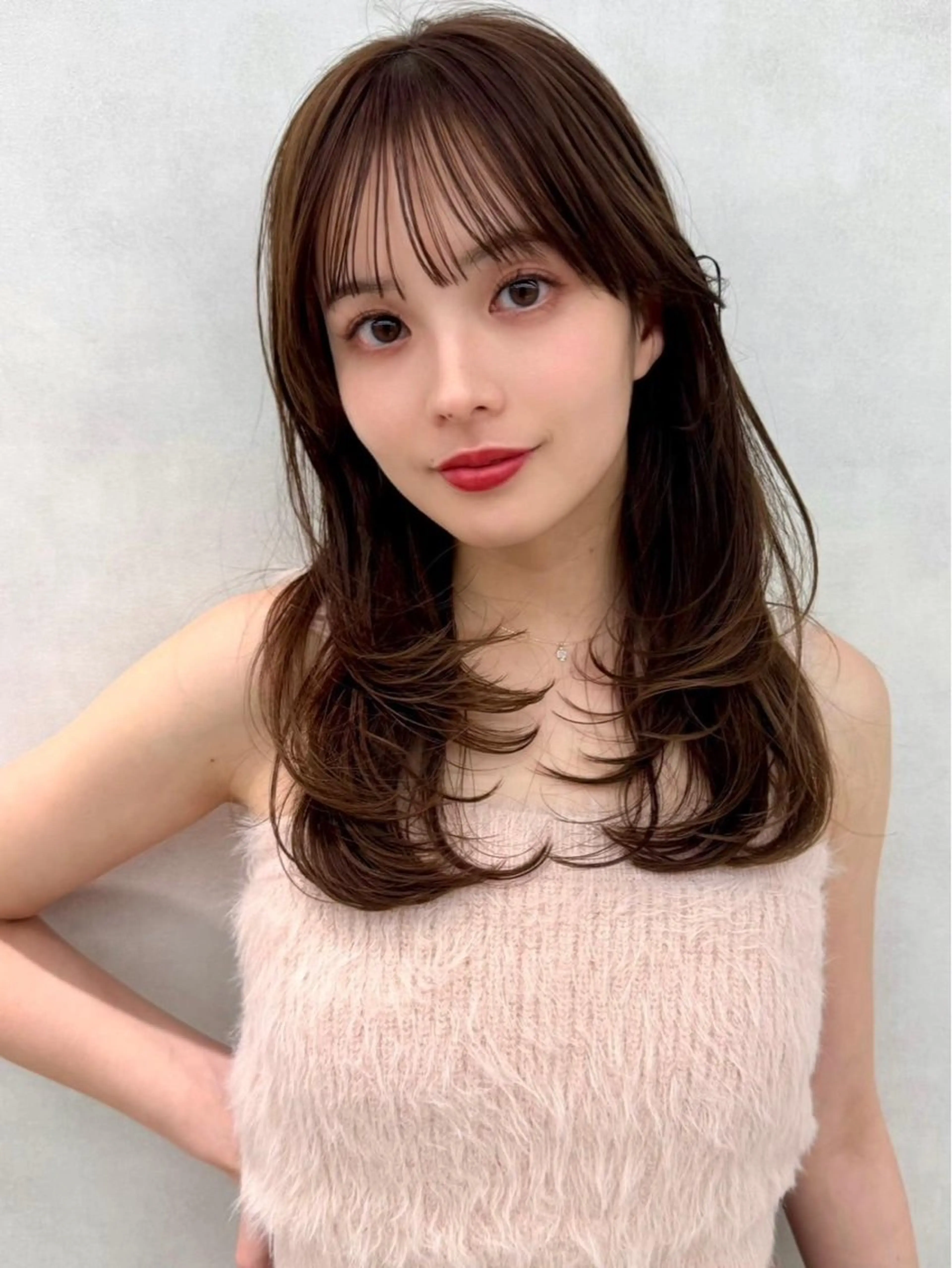 ロング カラー ヘアカラー トリートメント 🇰🇷韓国レイヤー ケアカラー／田川佑紀のヘアスタイル