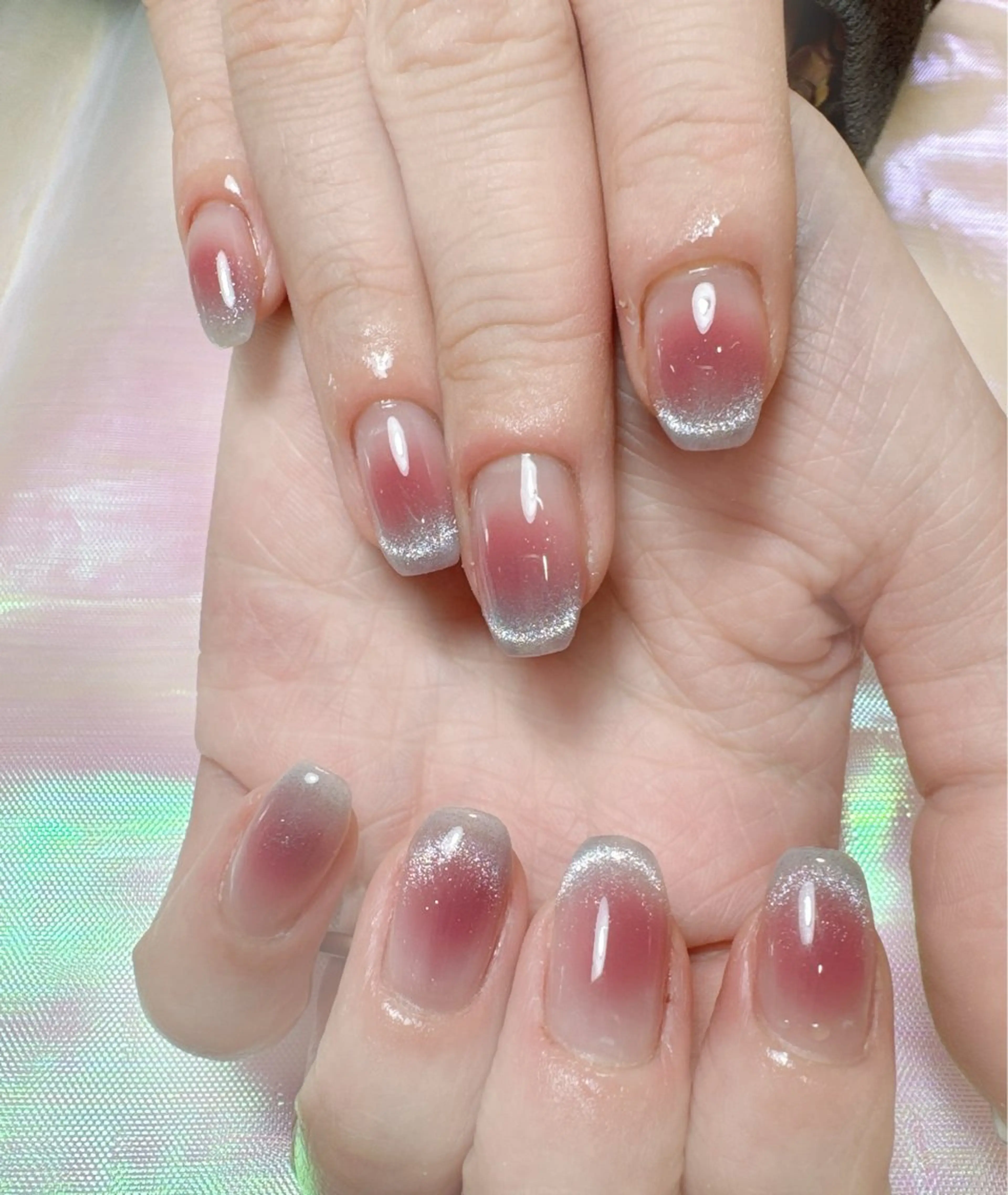 ネイル フレンチネイル マグネットネイル マグネットフレンチ ハンドネイル Miu nailのネイルデザイン