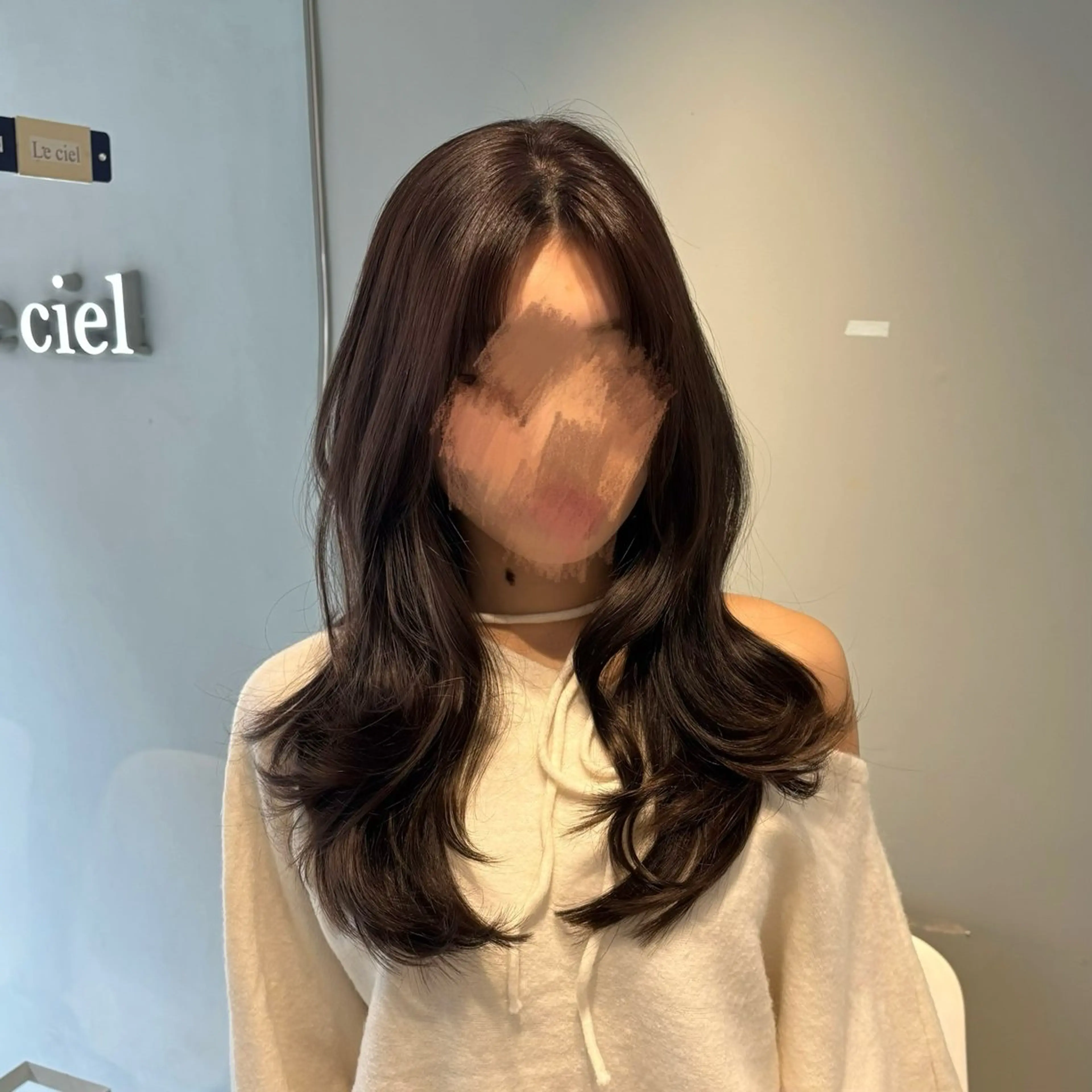 ミディアム カラー レイヤーカット カット ヘアカラー トリートメント 縮毛矯正/レイヤー/ 髪質改善/海月のヘアスタイル